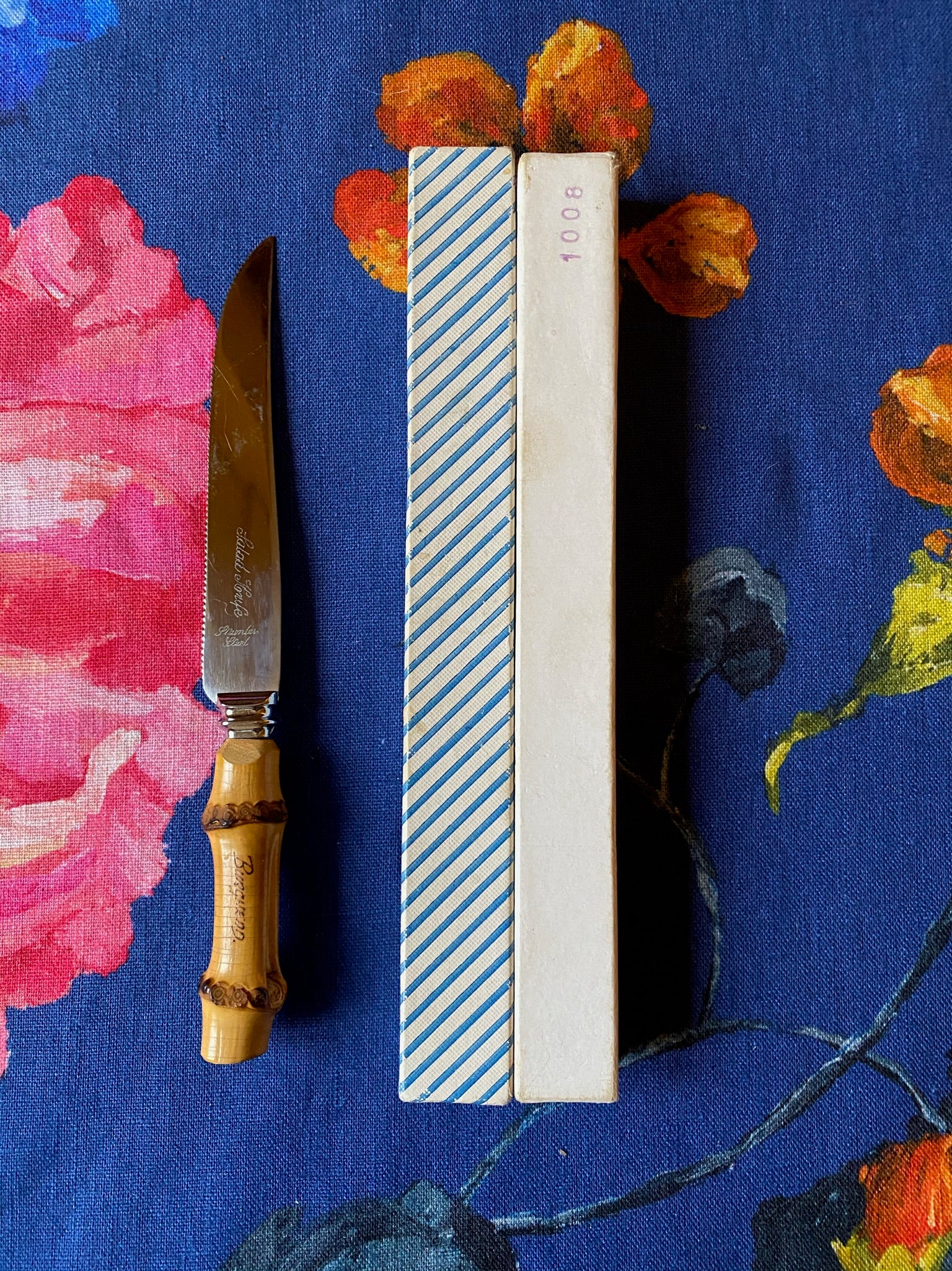 Vintage Burghead Bamboo Tiki Salad Knife