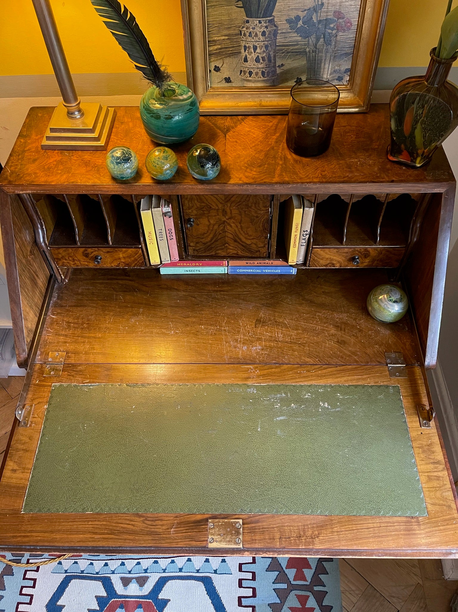 Antique Burr Walnut Bureau