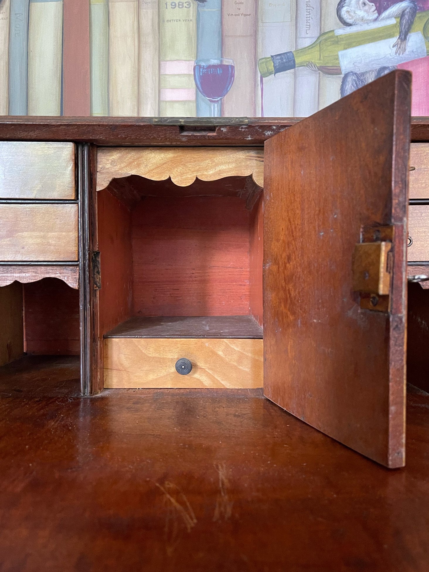 Antique Mahogany Bureau Desk