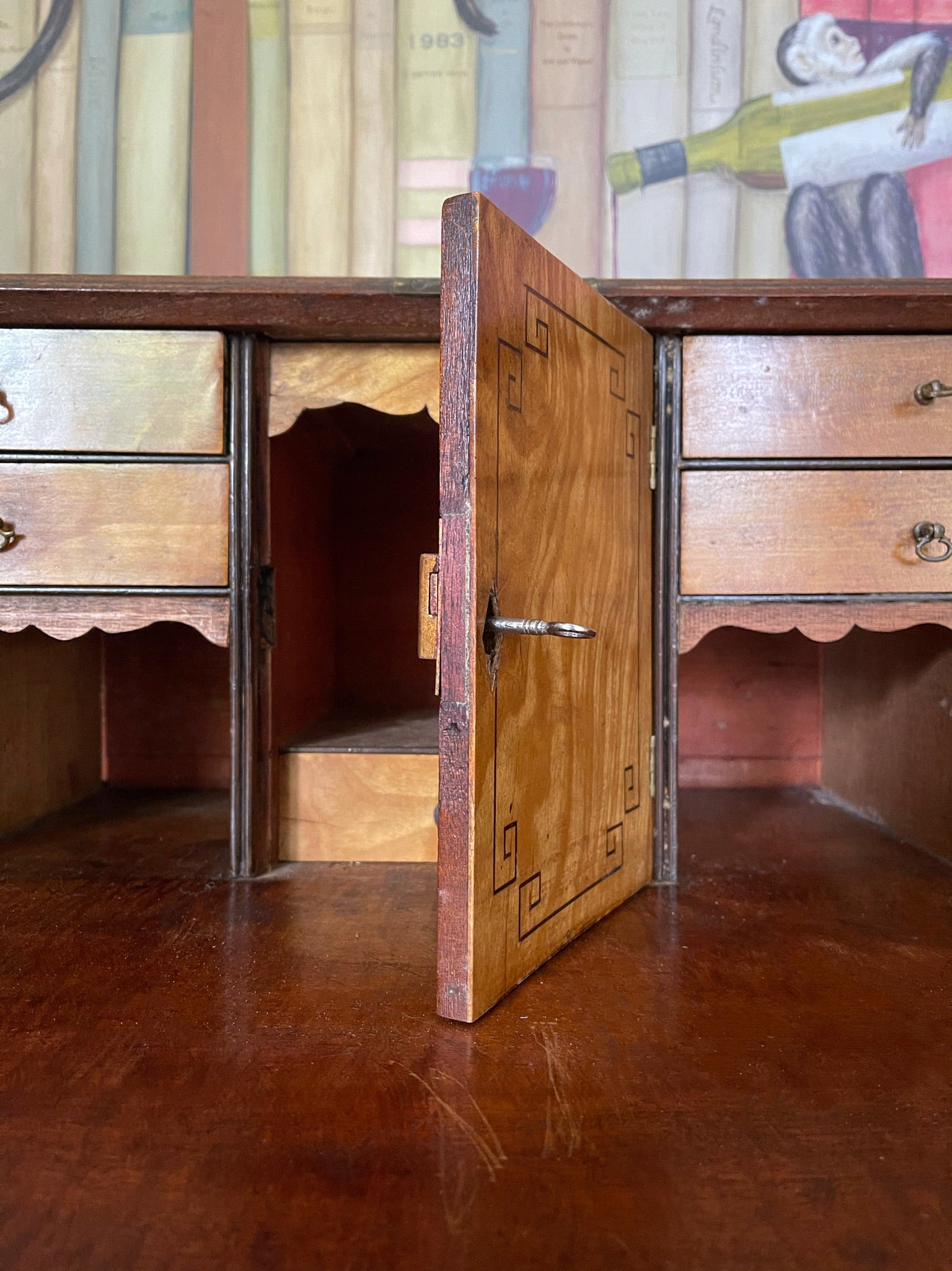 Antique Mahogany Bureau Desk