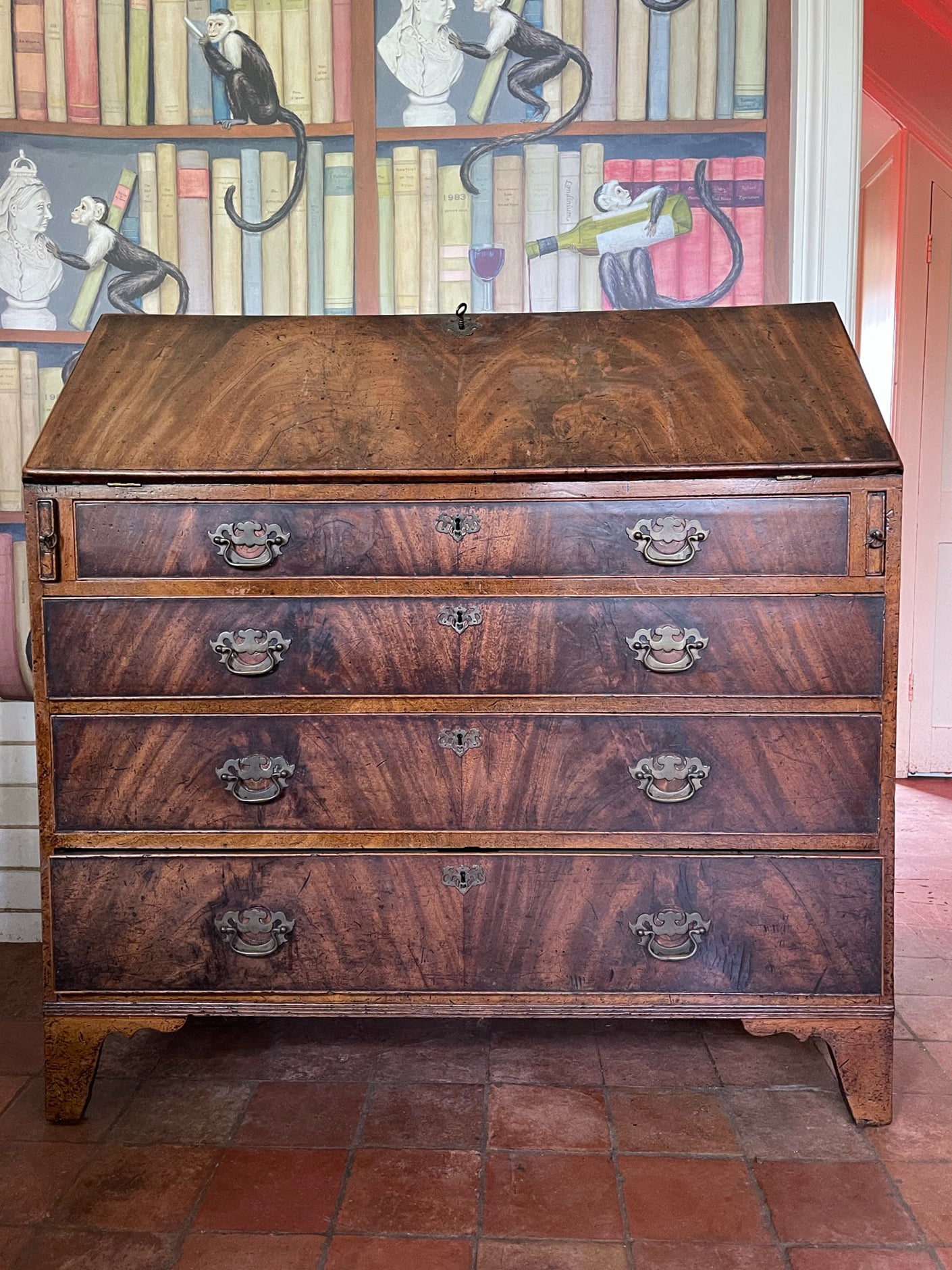 Antique Mahogany Bureau Desk