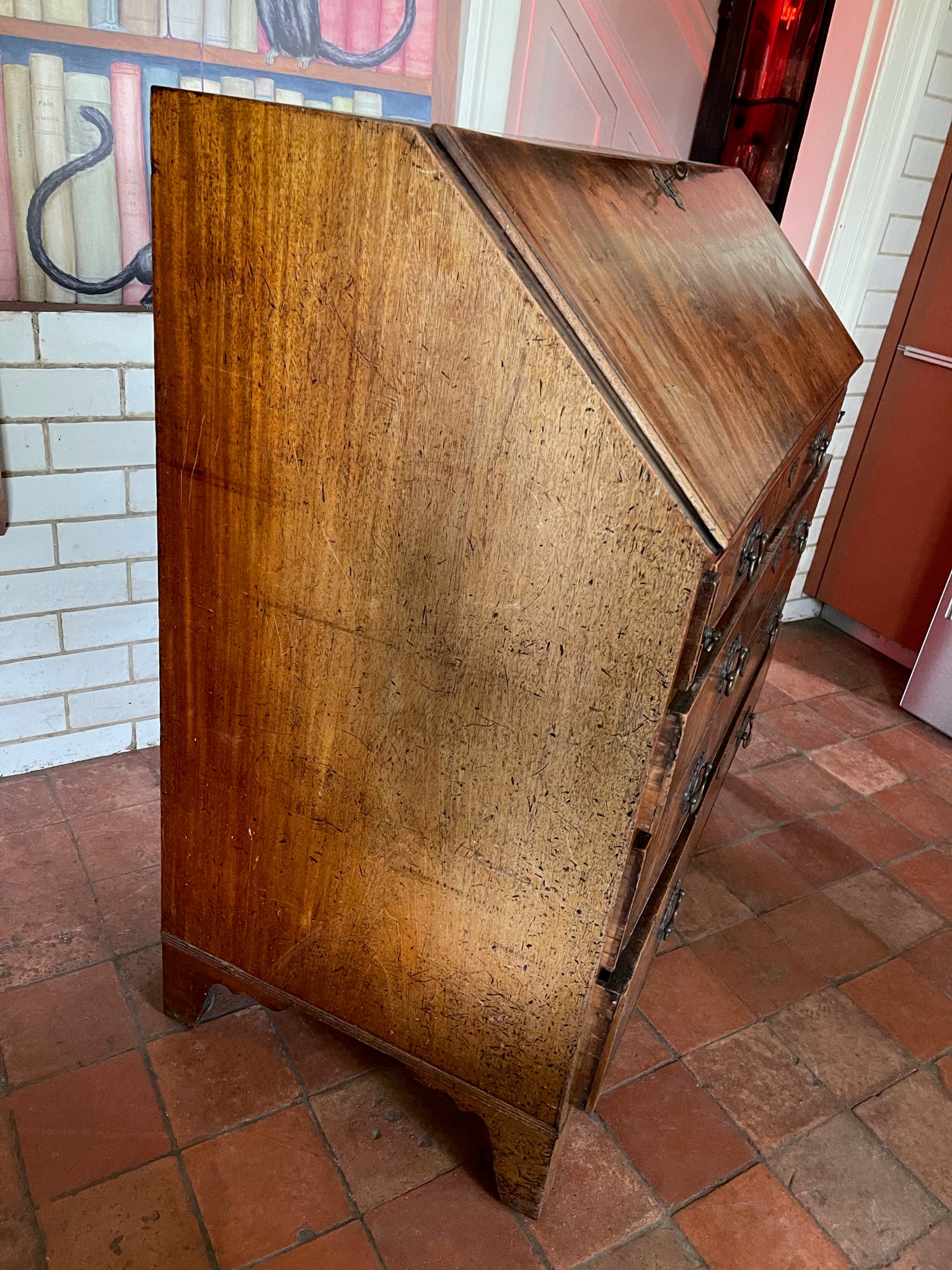Antique Mahogany Bureau Desk