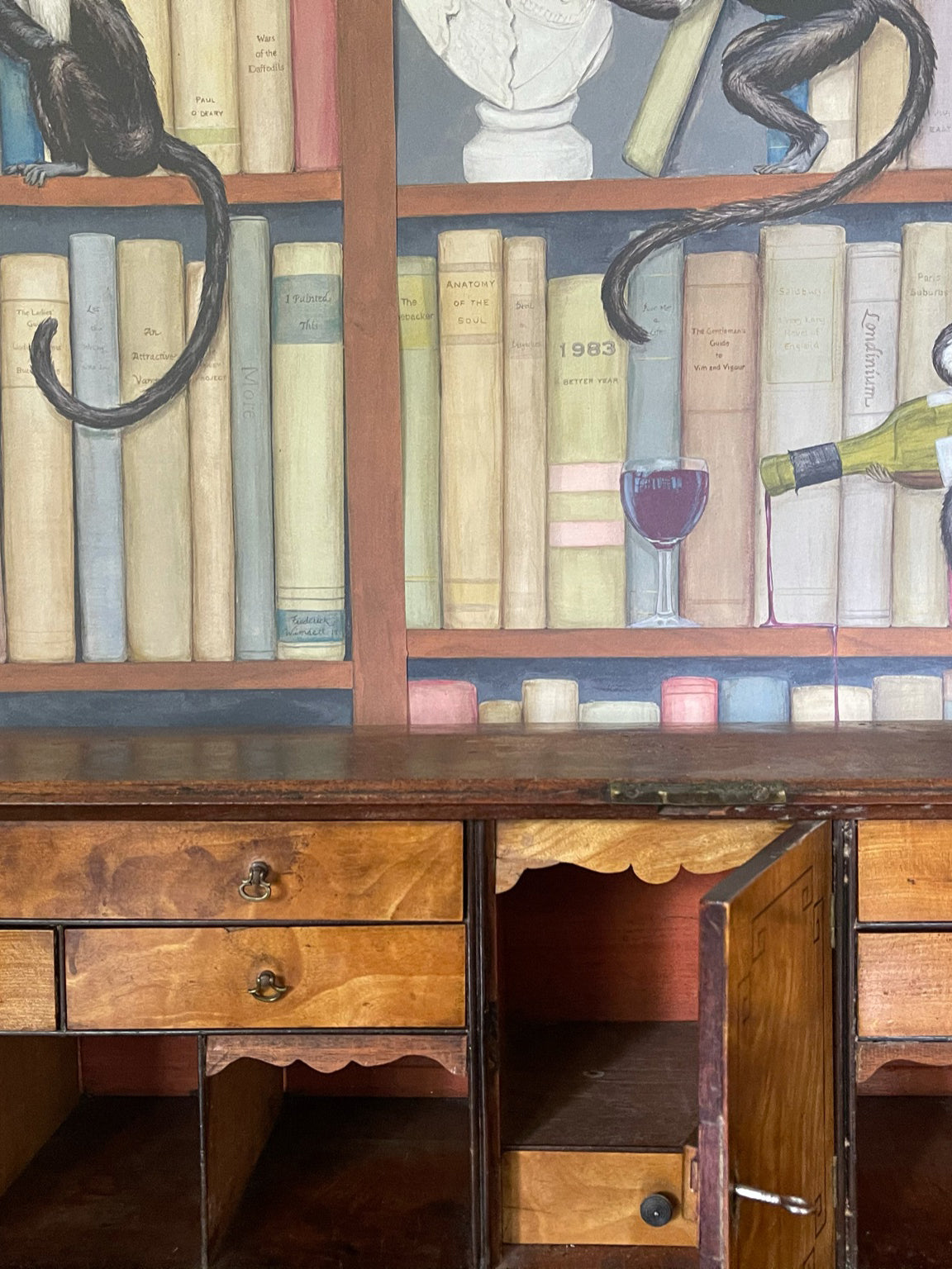 Antique Mahogany Bureau Desk