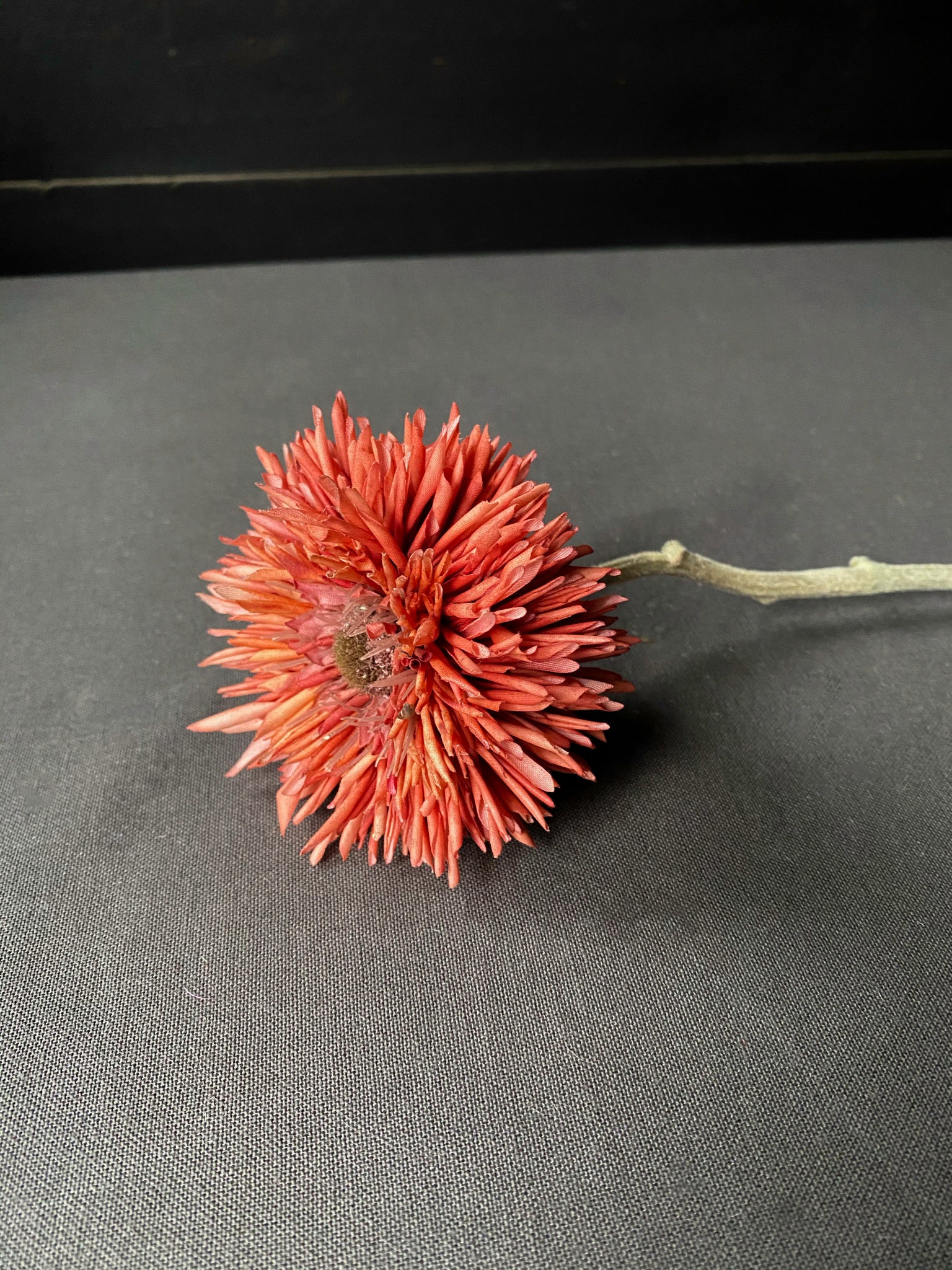 Faux Red Dahlia Stems