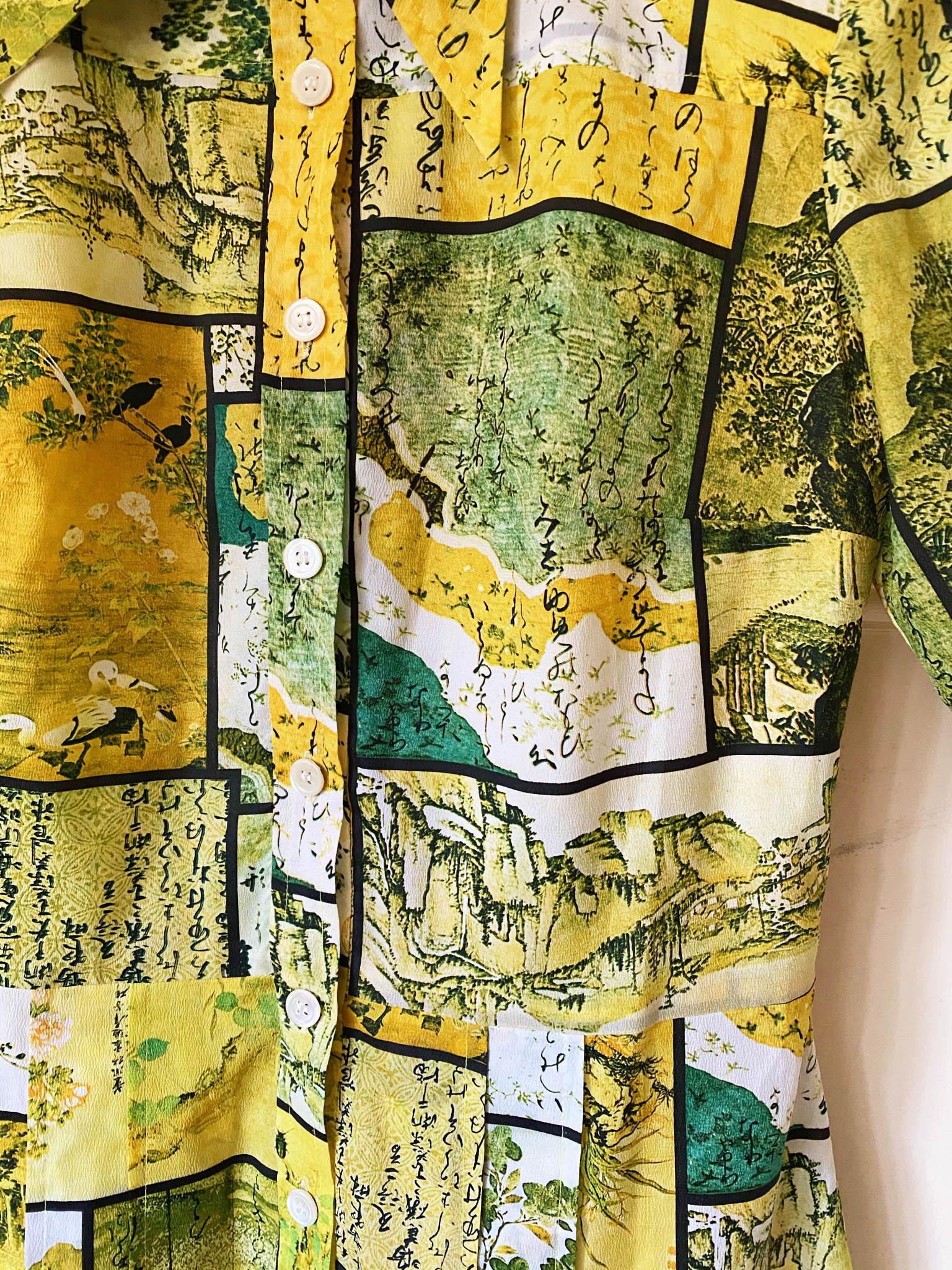 Vintage Betty Barclay Yellow Dagger Collar Tea Dress