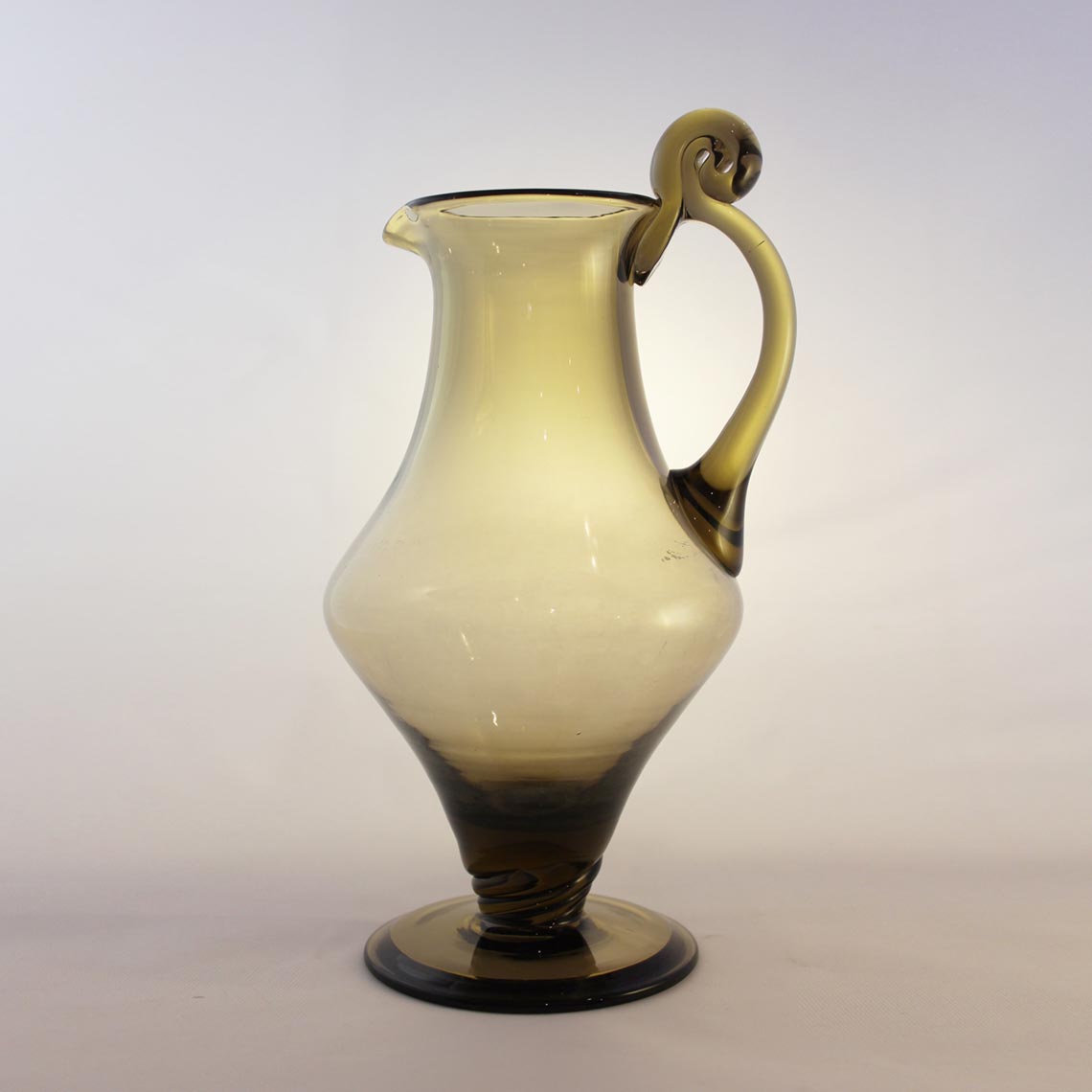 orrefors smoked glass jug