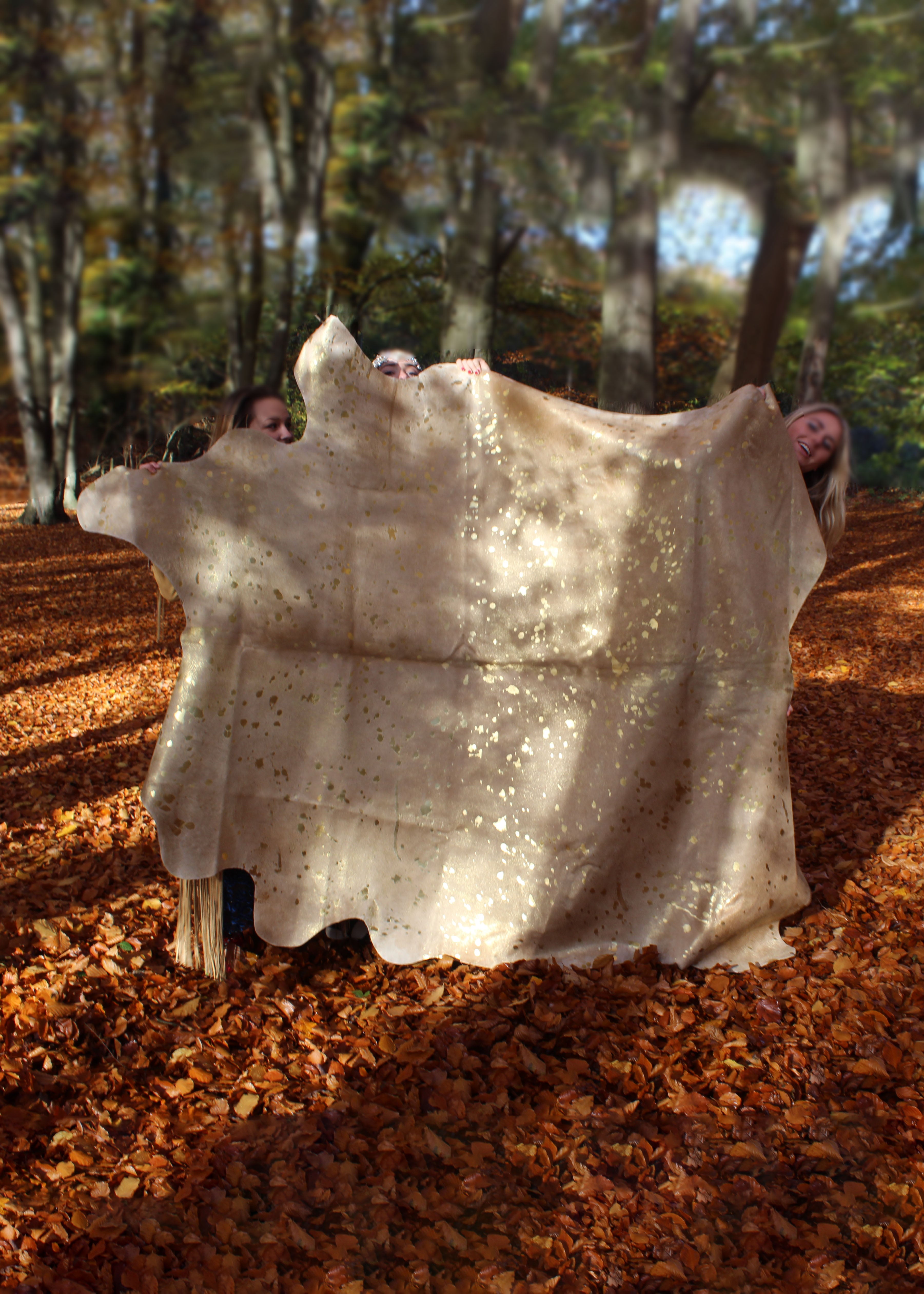 Gold Speckled Cowhide