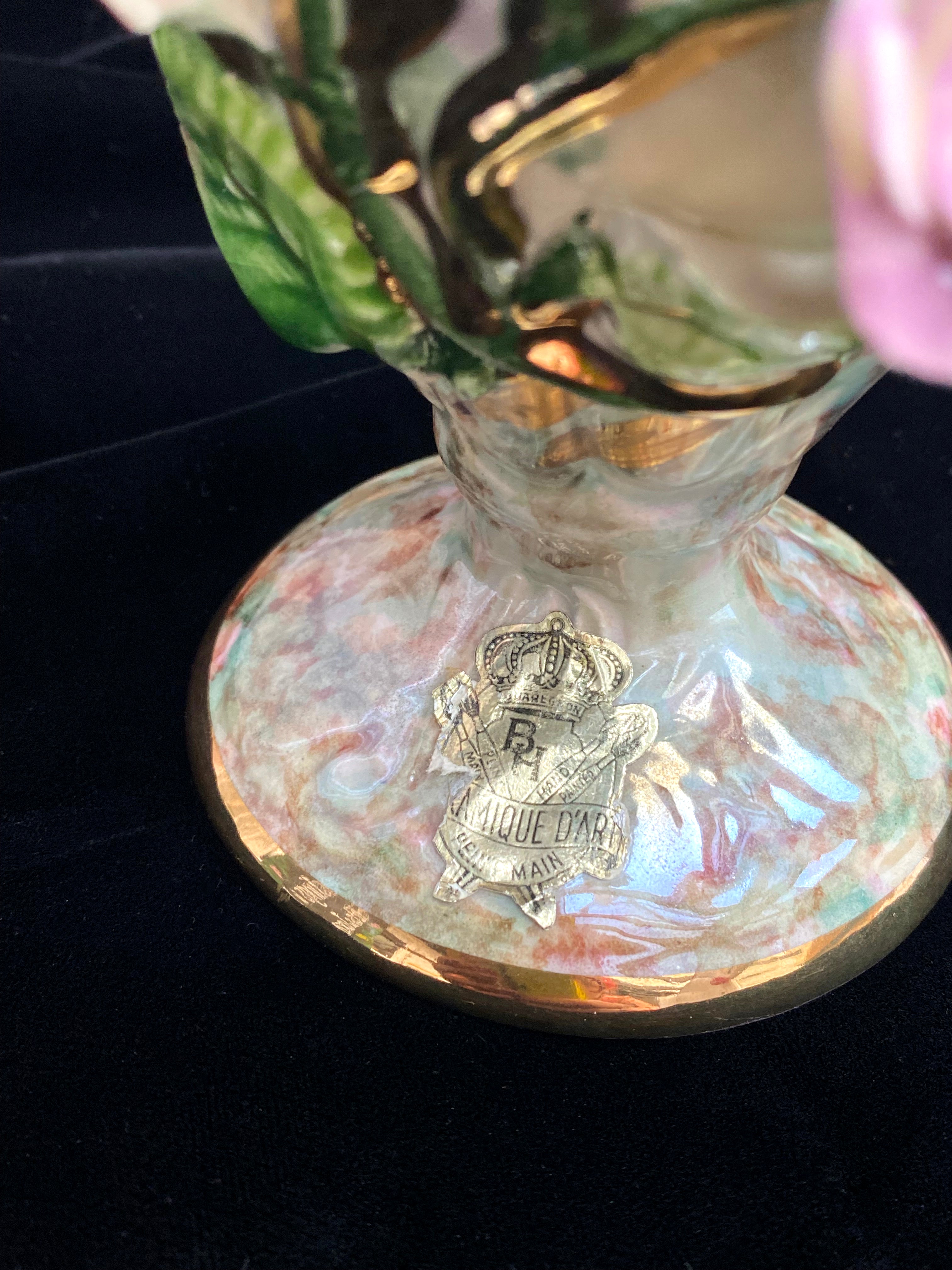 Opal Hand-painted H. Bequet Jug