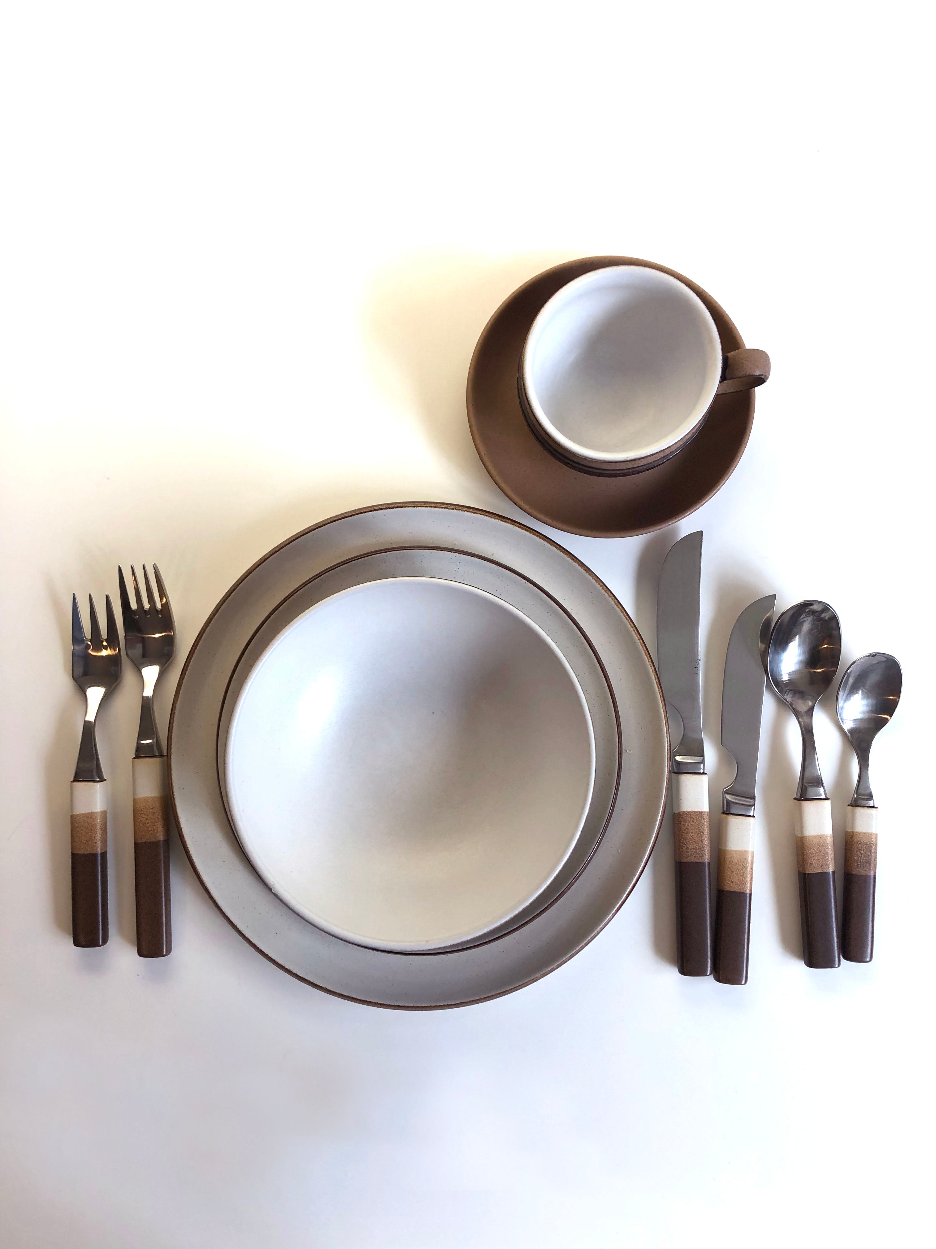 Vintage Denby Cotswold Stoneware Dinner Set (144 pcs)