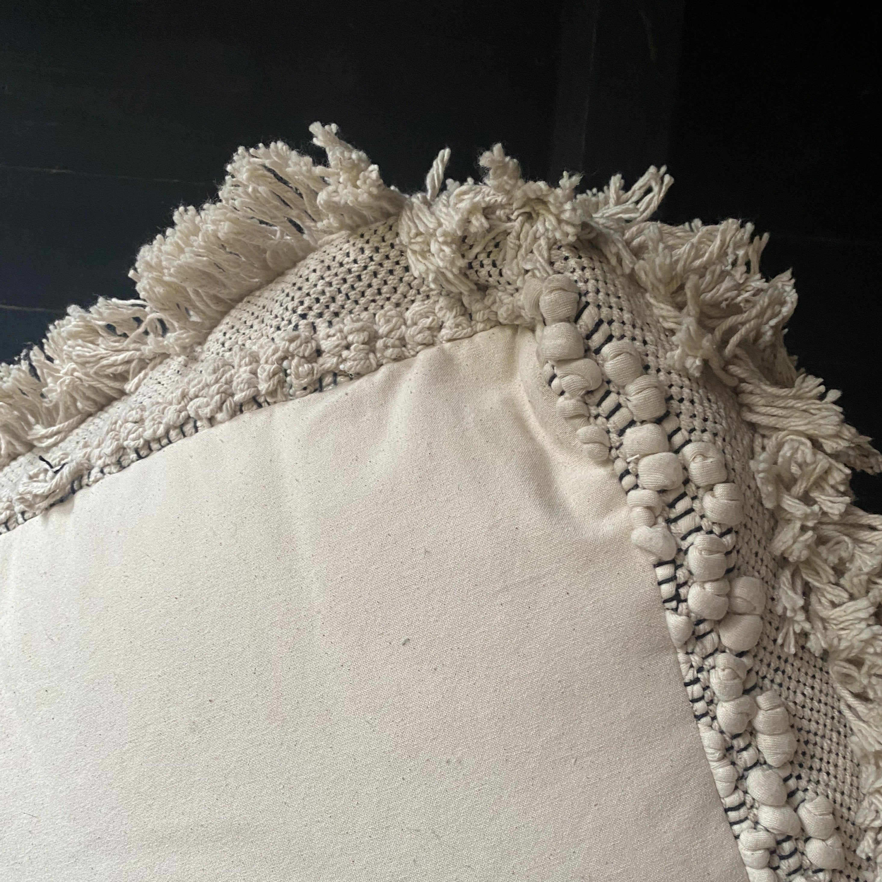 Tassel and Bobble Pouffe