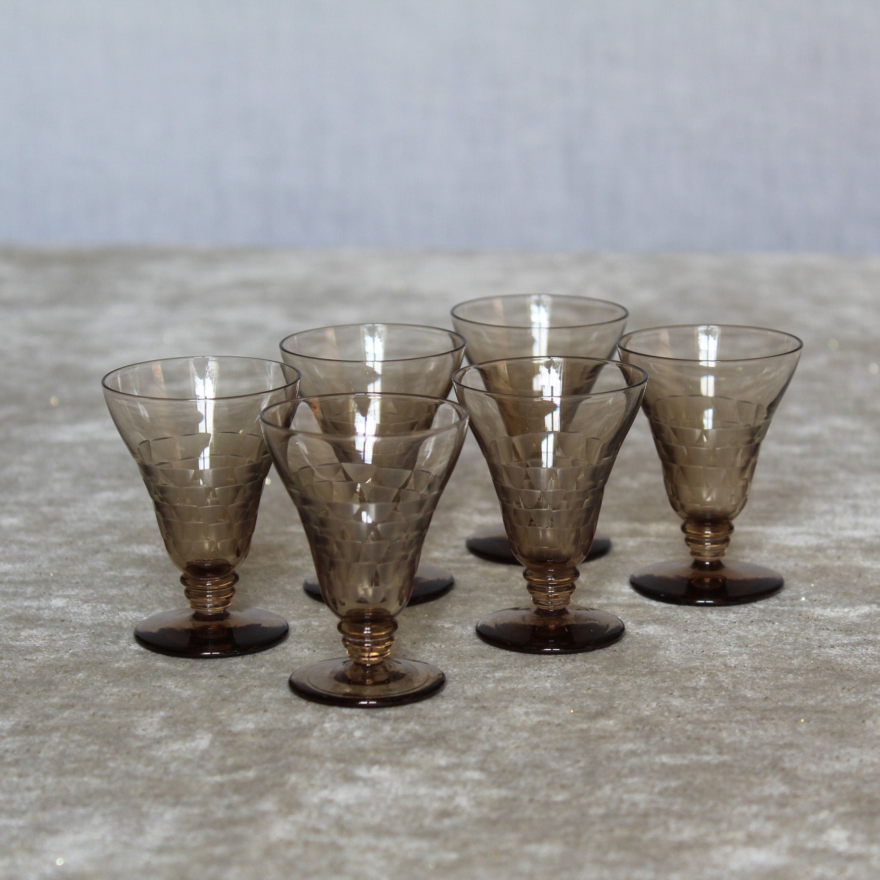 Smoked Orrefors Cocktail Glasses