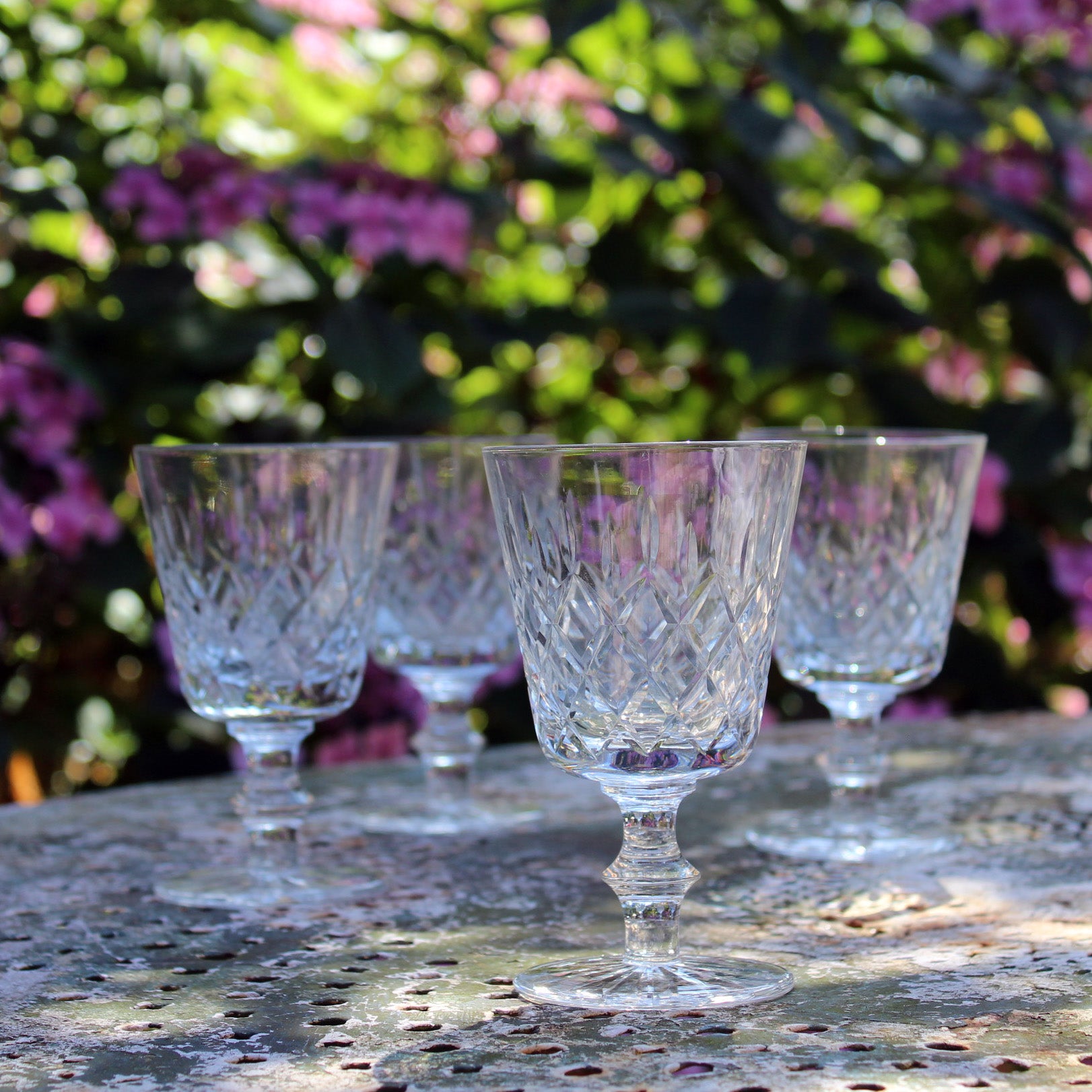 crystal wine goblets