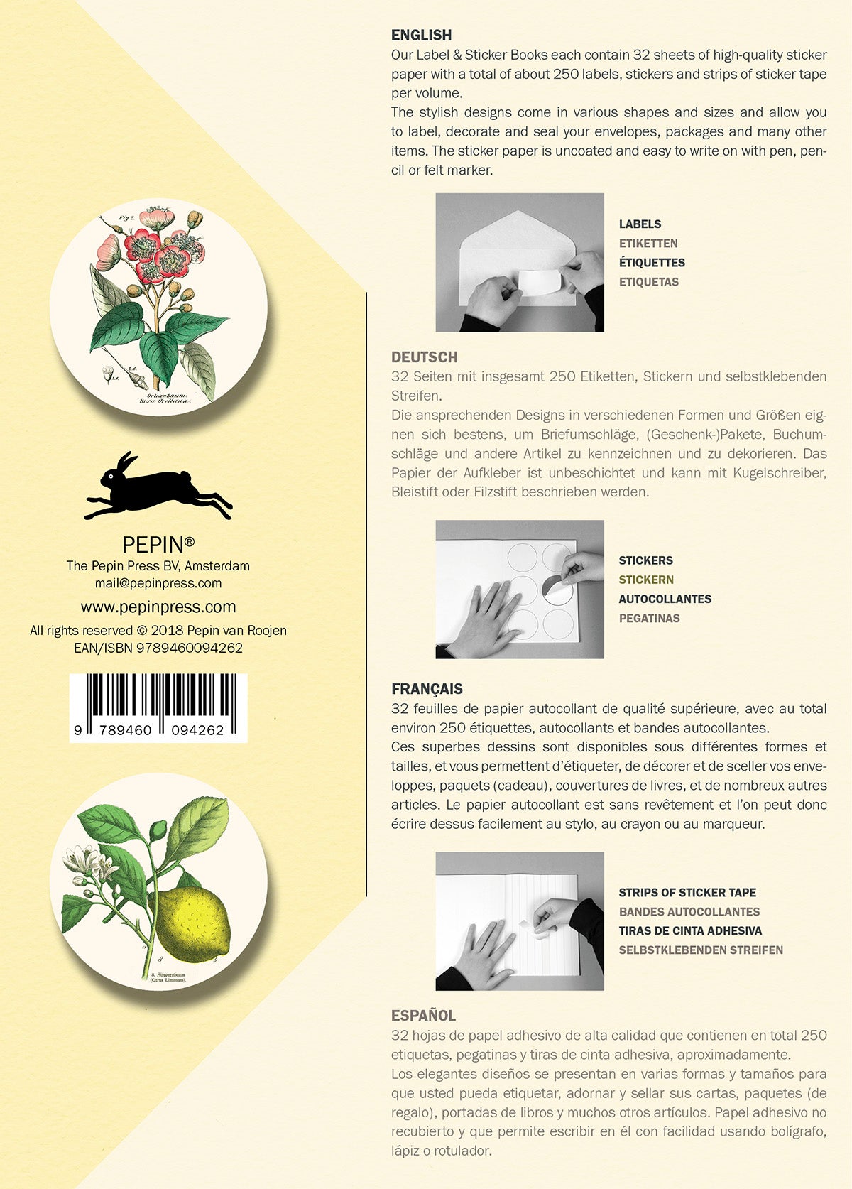Flora Label, Sticker & Tape Book