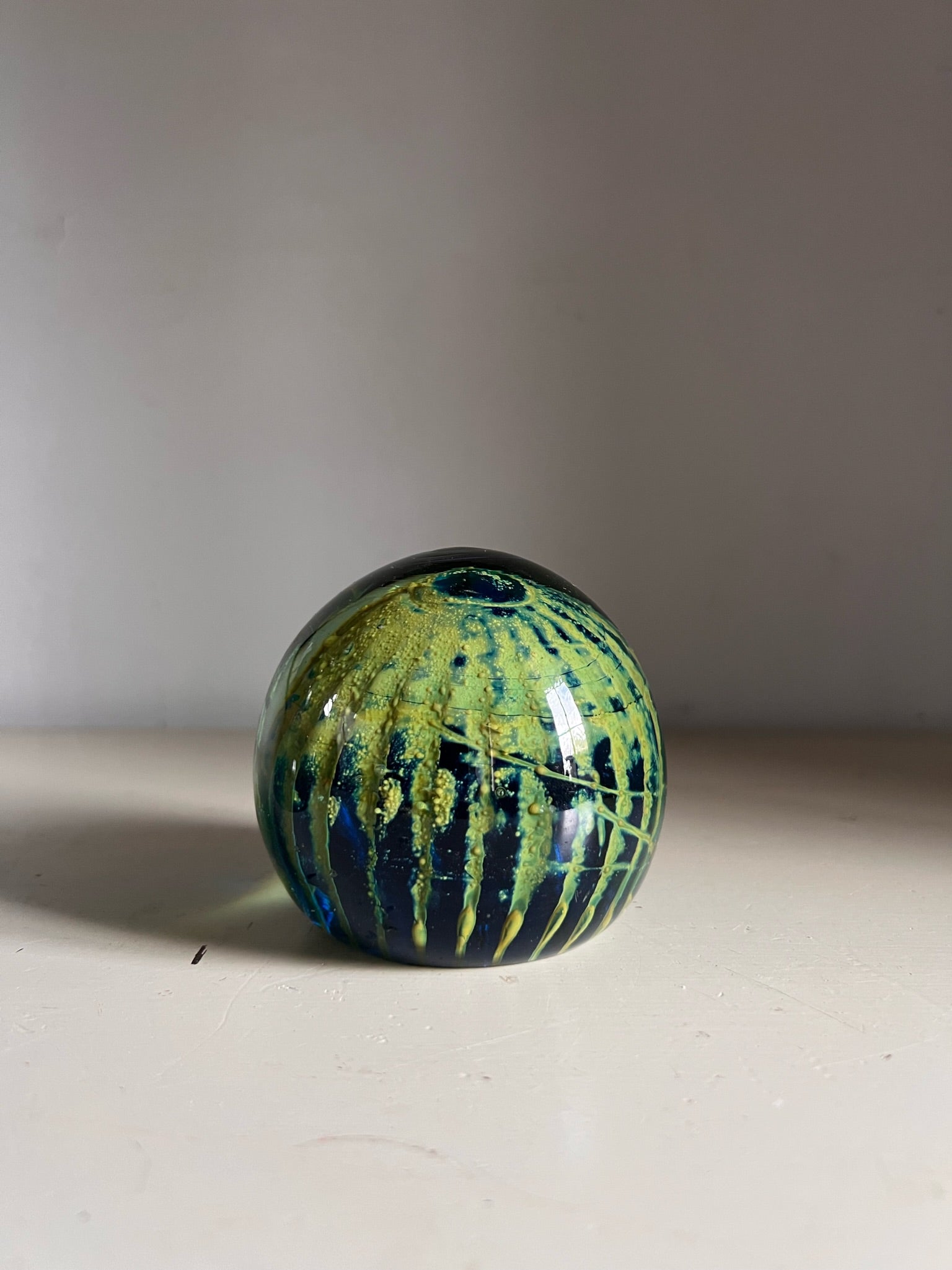 Mdina Mid Century Glass Paperweight - Sea Urchin