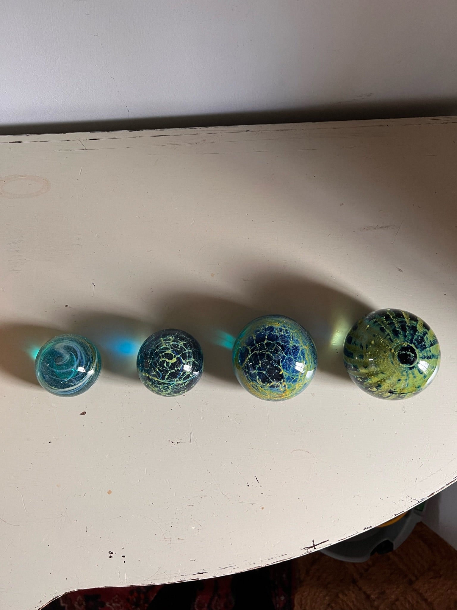 Mdina Mid Century Glass Paperweight - Sea Urchin