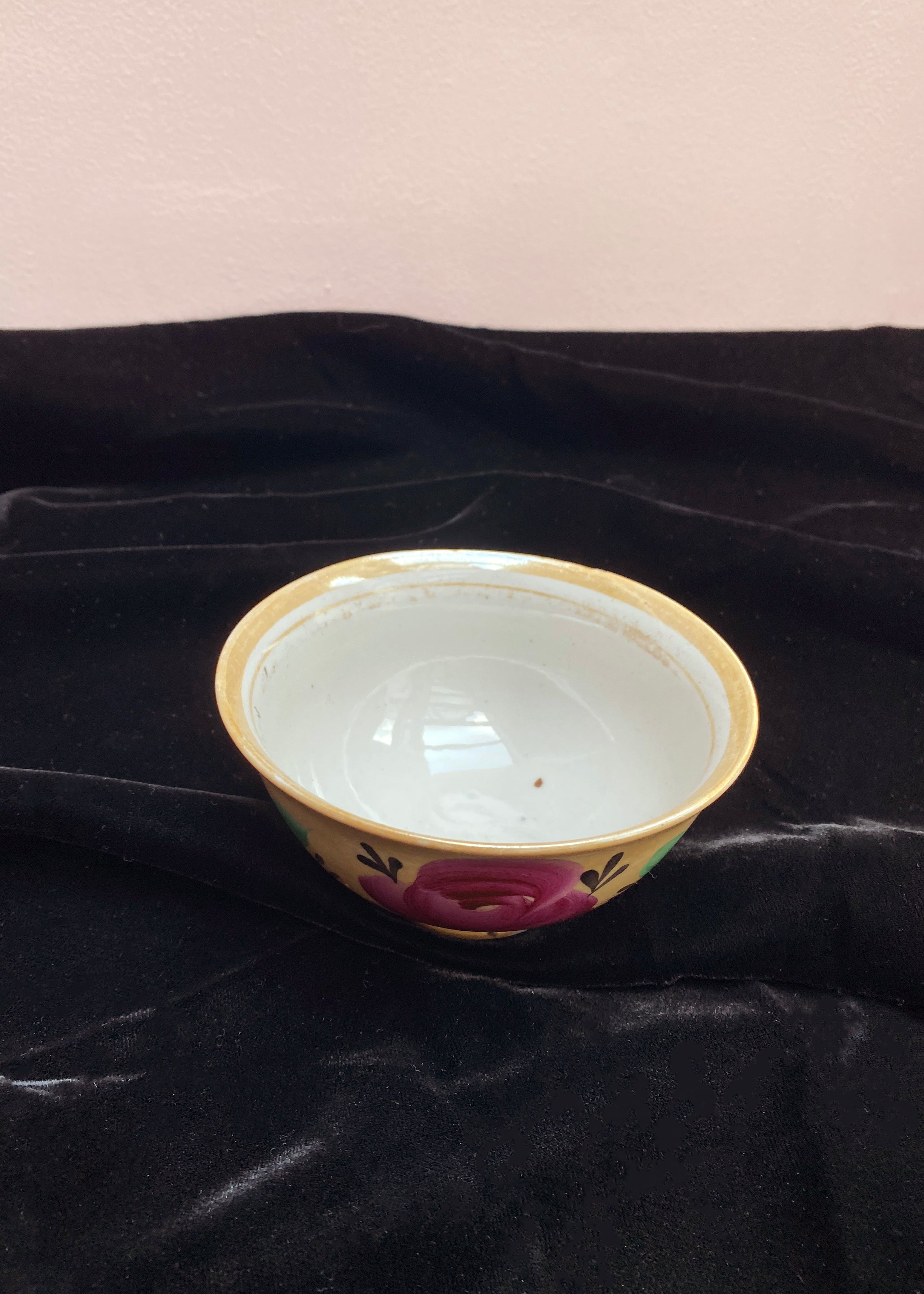 Floral Gold Vintage Uzbekistan Porcelain Small Bowl