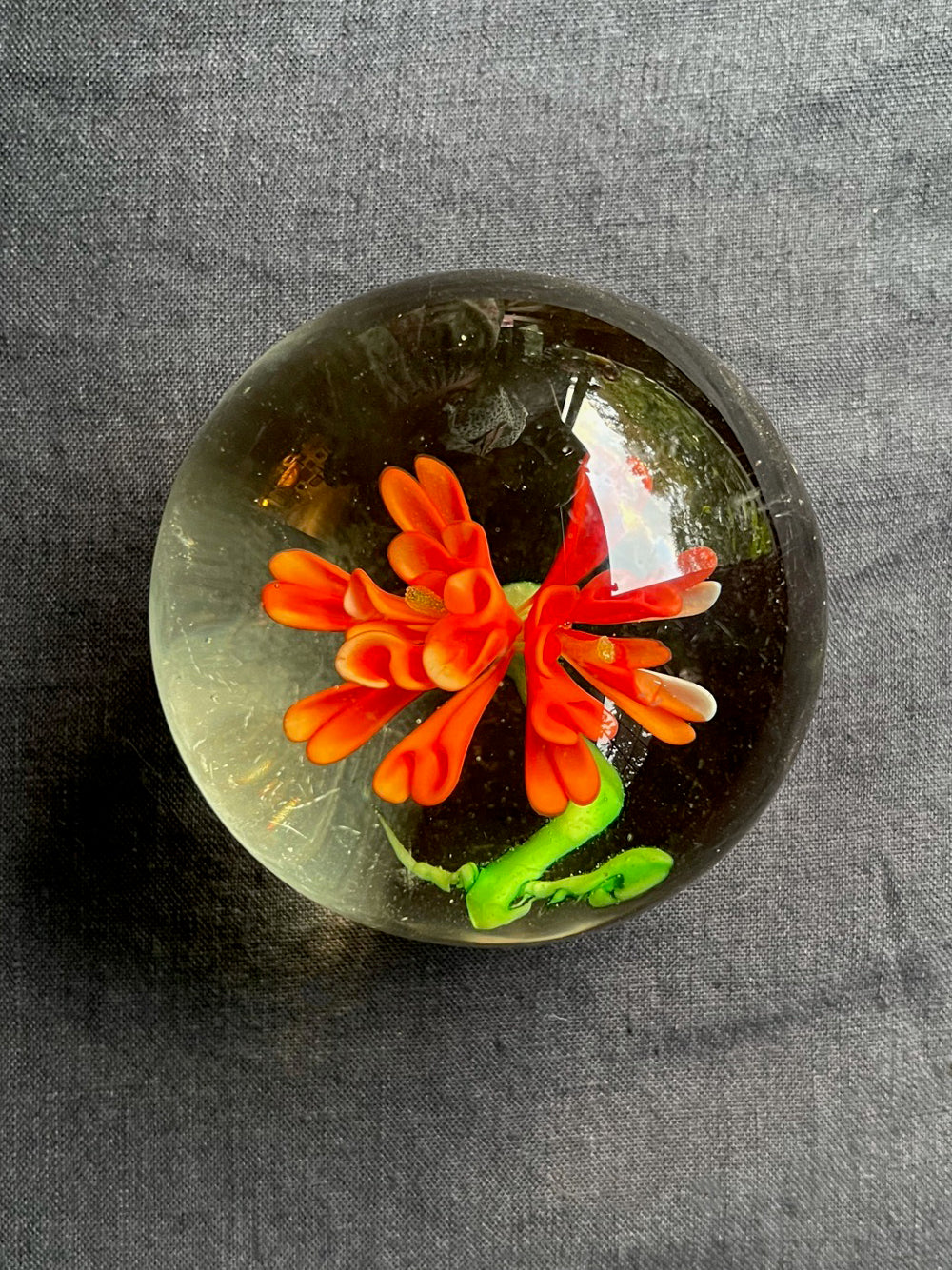 Red Flower Paperweight