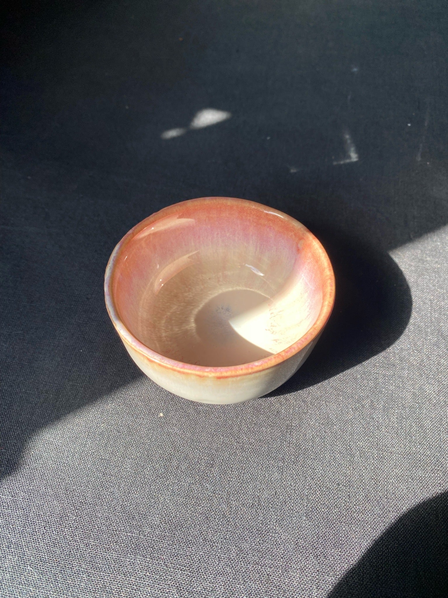 Pink Glaze Sugar Bowl