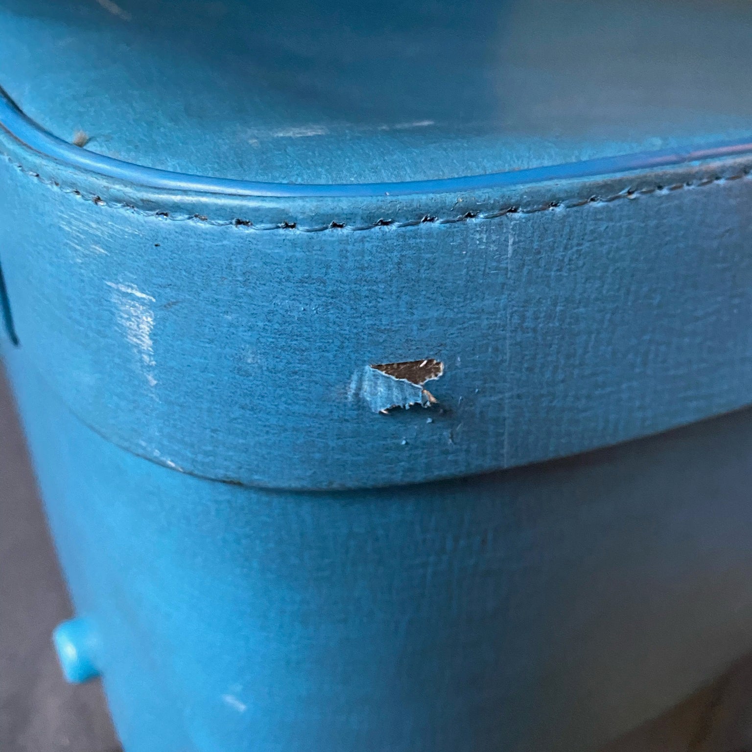 Vintage 1950s Pair of Blue Buffalo Suitcases