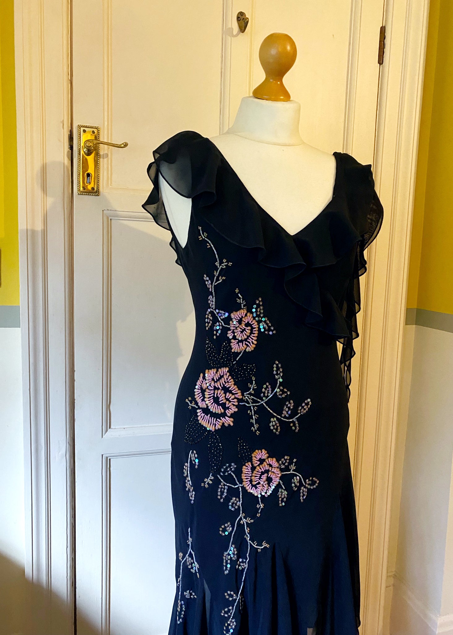 Sahari Black Evening Dress