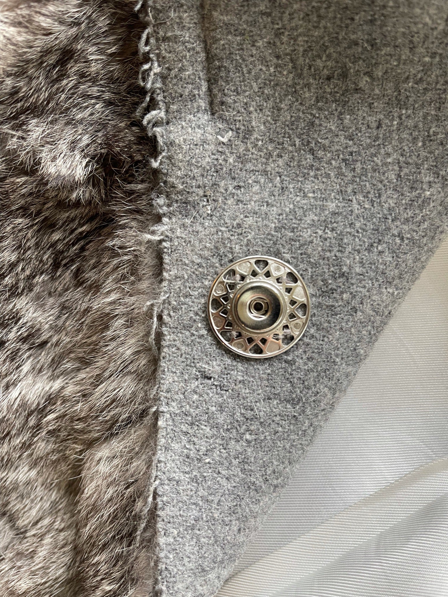 Sandro Fur Grey Coat