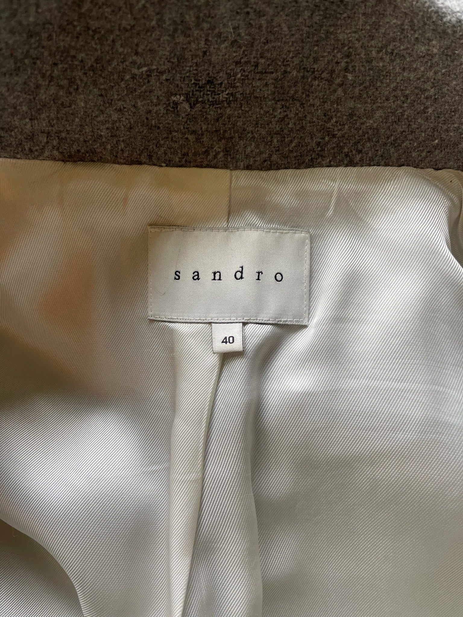 Sandro Fur Grey Coat