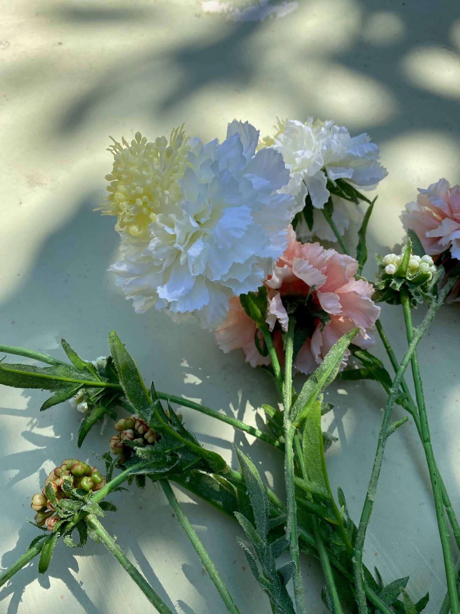 Faux Scabiosa Flower Stem