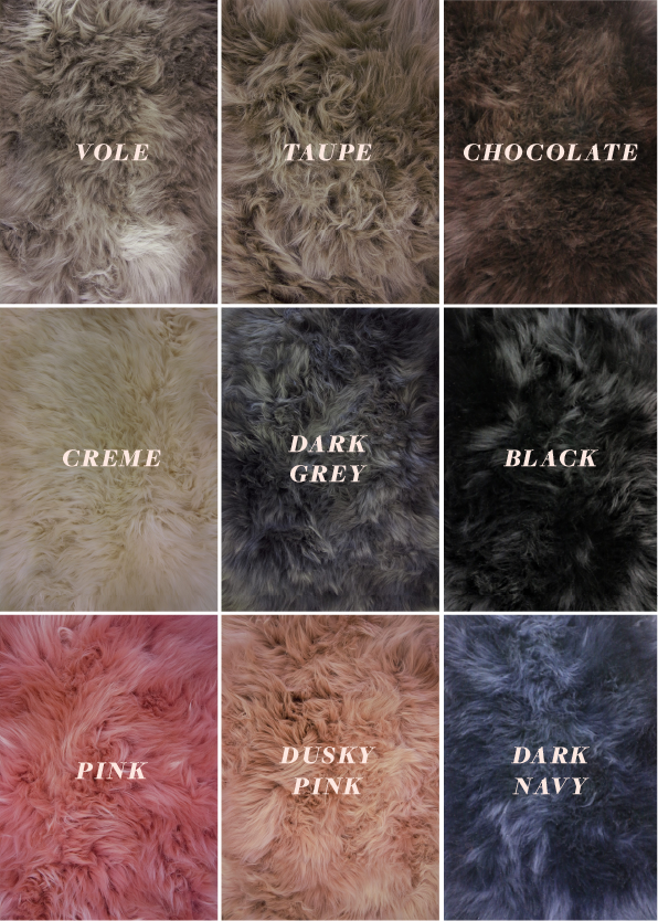 Single Sheepskin Rug - Ten Colours