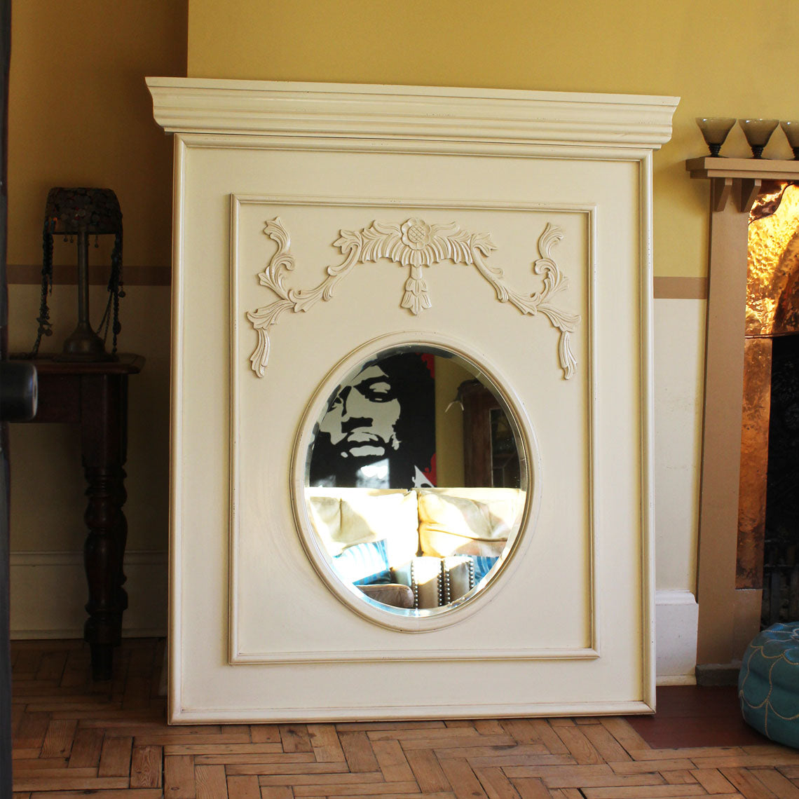 Over Mantle White Mirror
