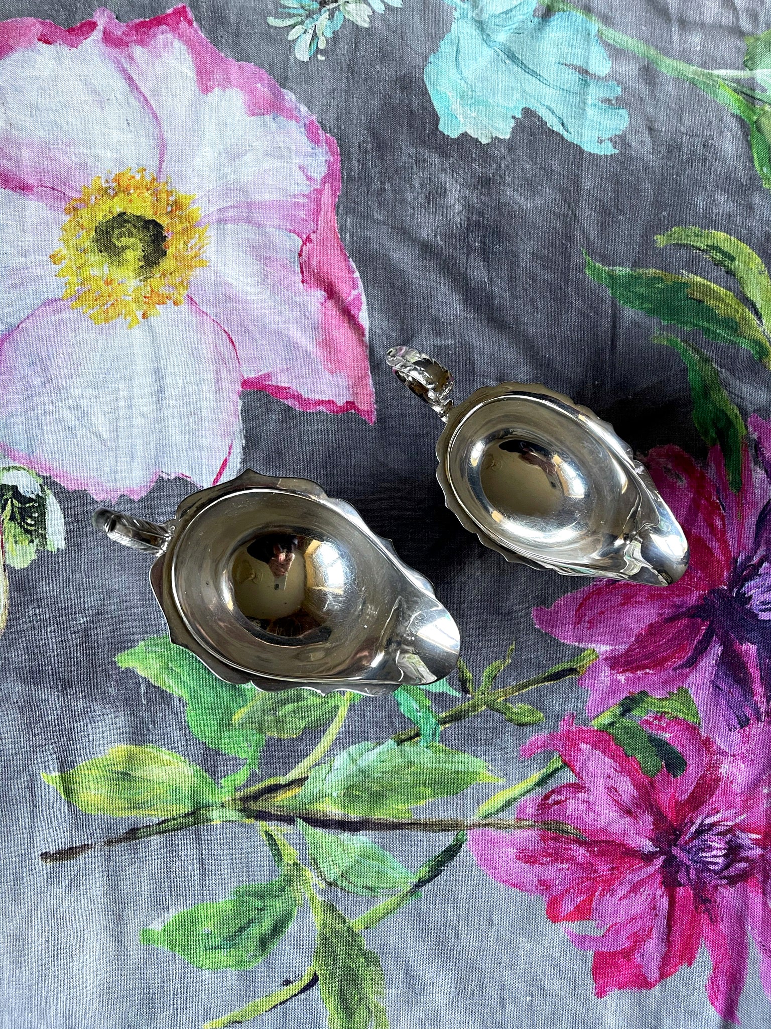 Silver Plated Sauce Boat with Feet