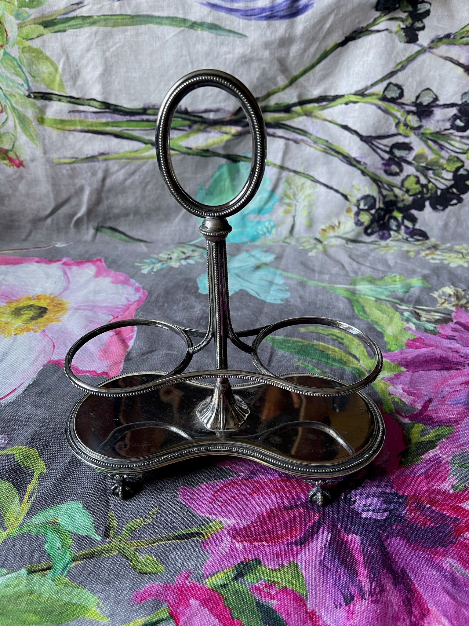 Vintage Silver Cruet Stand