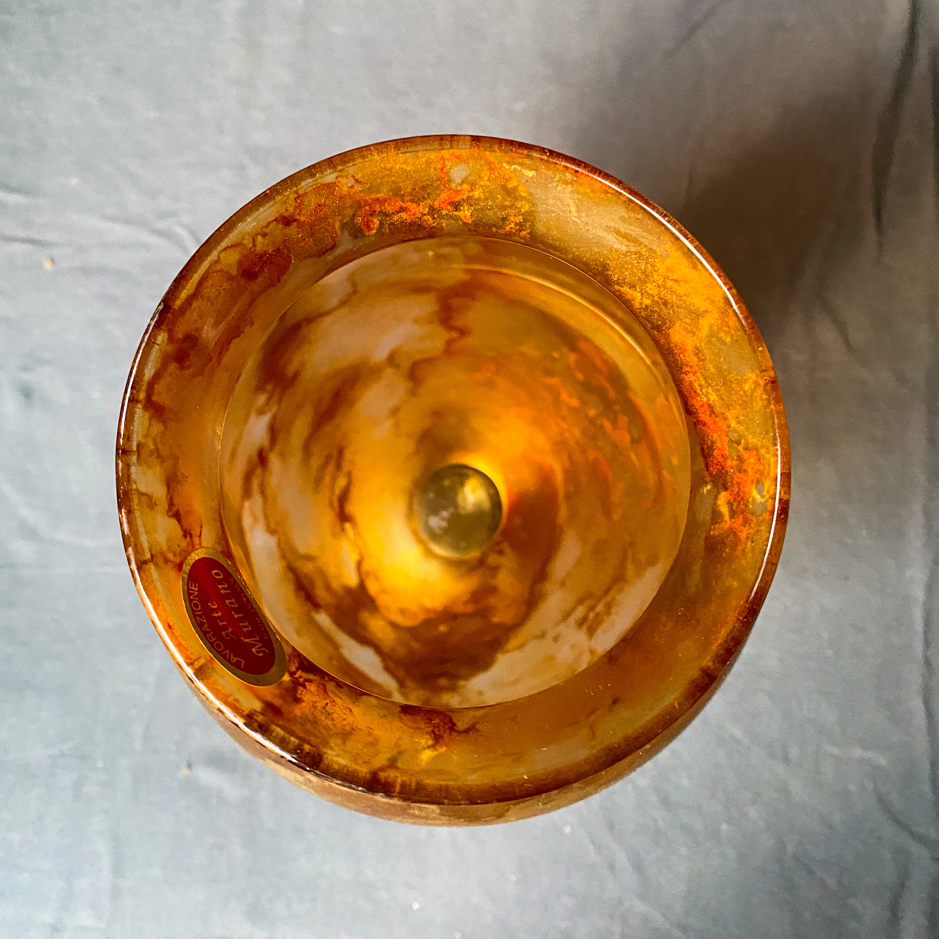 Frosted Marble Murano Vase