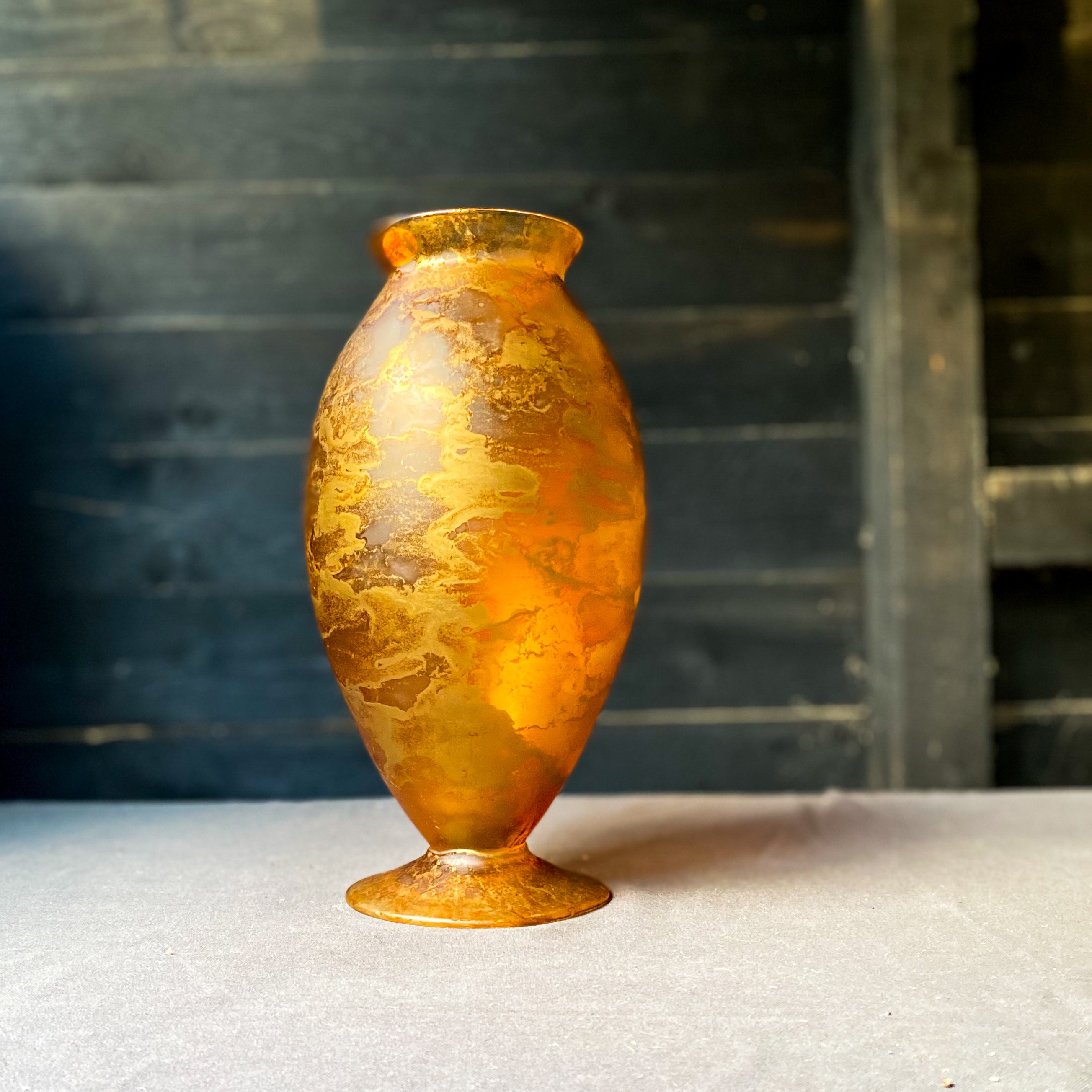 Frosted Marble Murano Vase