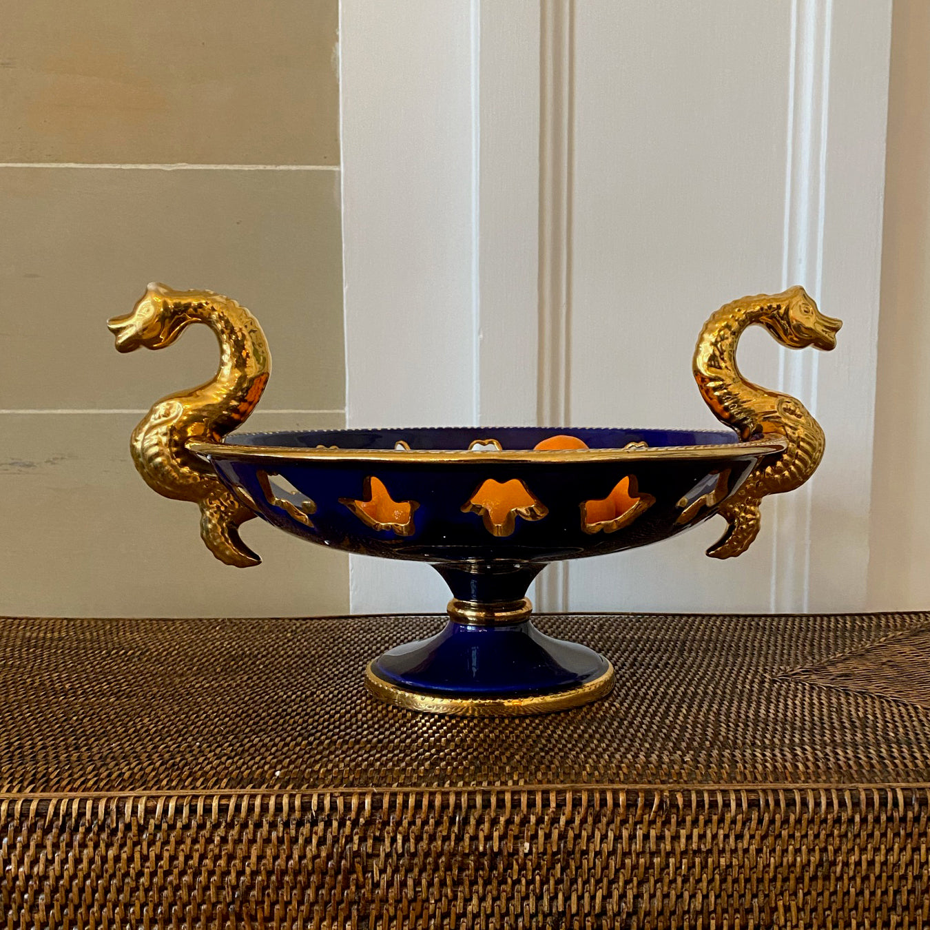 H. Bequet Quaregnon Belgium Deep Sapphire Centrepiece