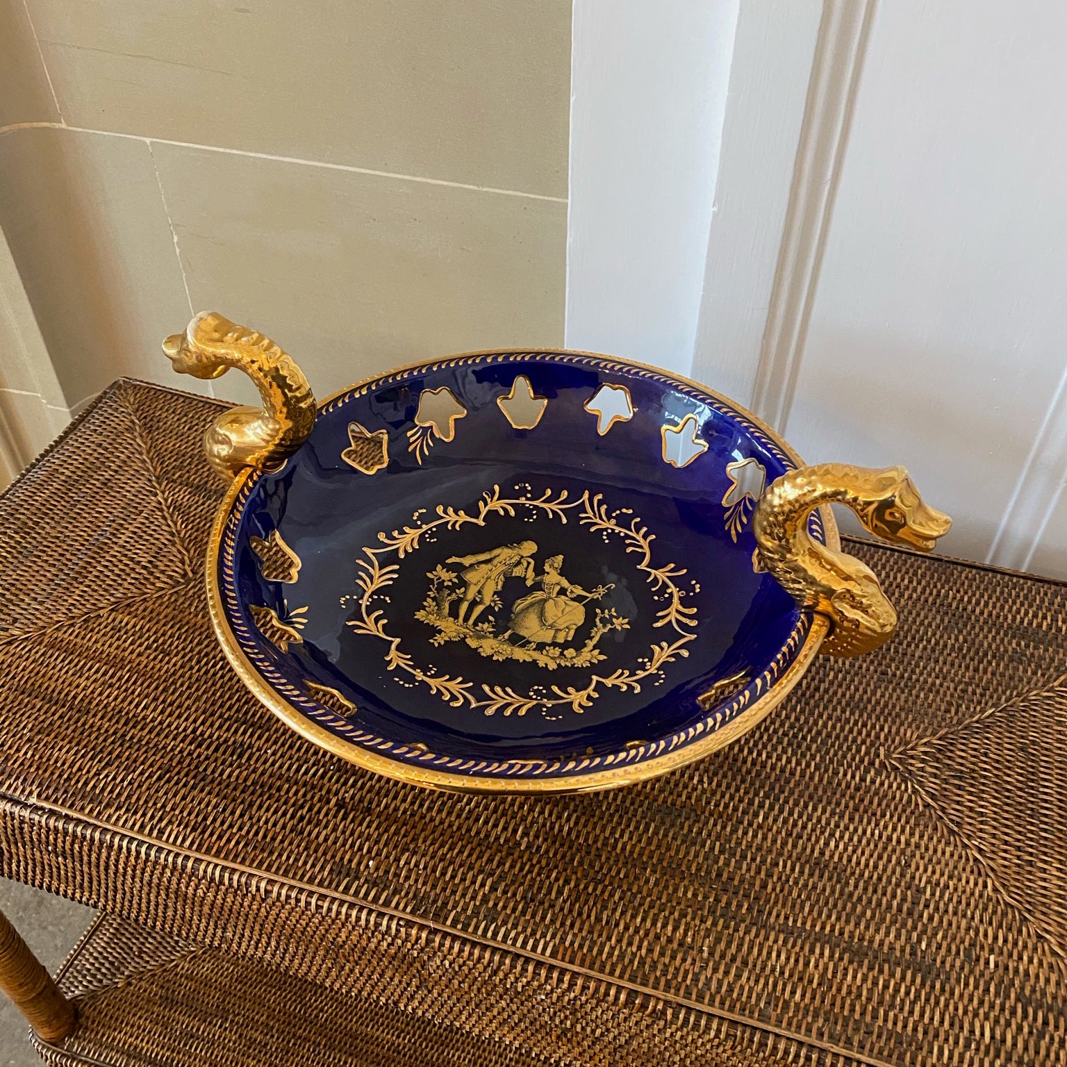 H. Bequet Quaregnon Belgium Deep Sapphire Centrepiece