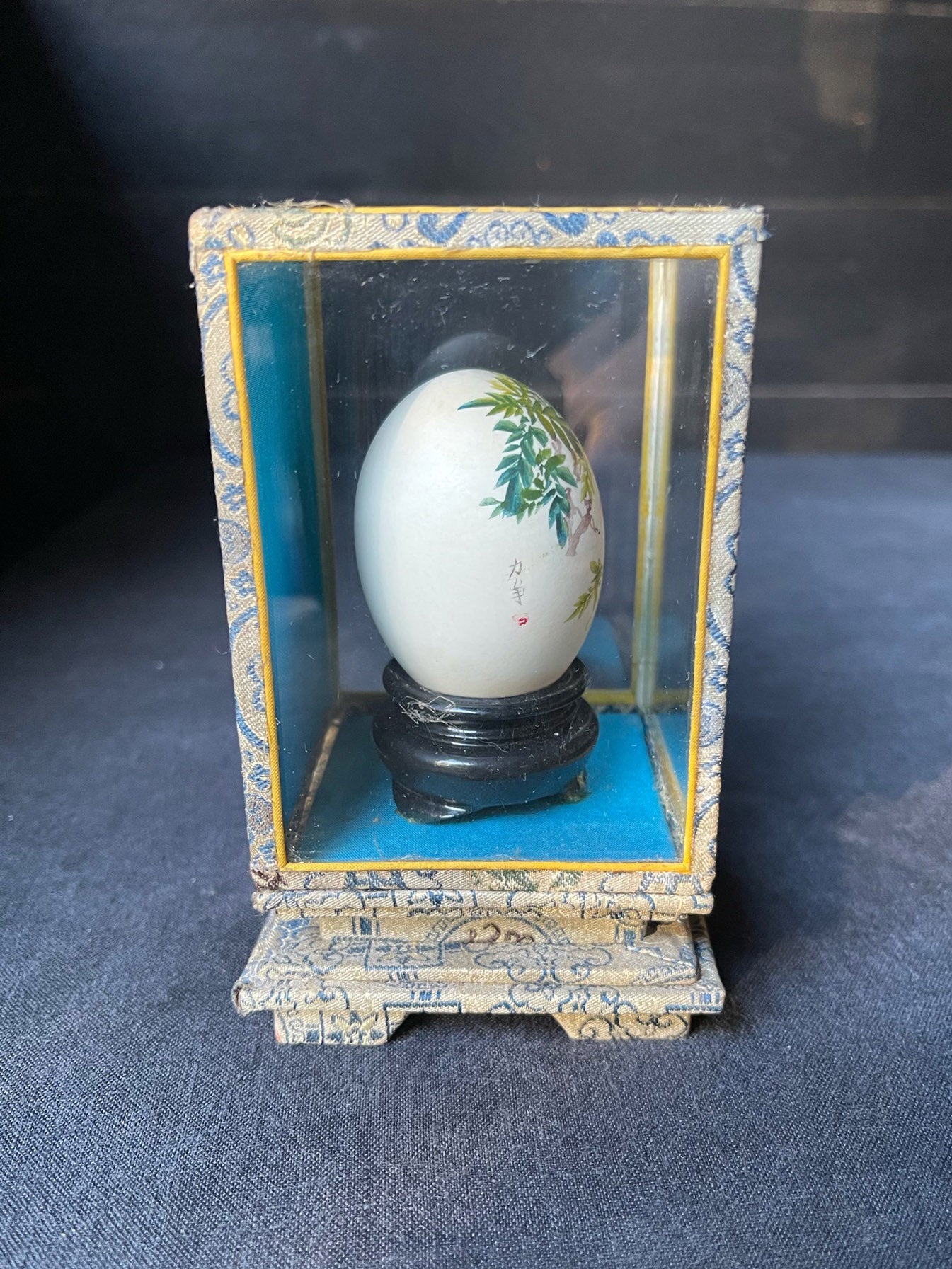 Vintage Chinese Painted Eggs - Butterfly