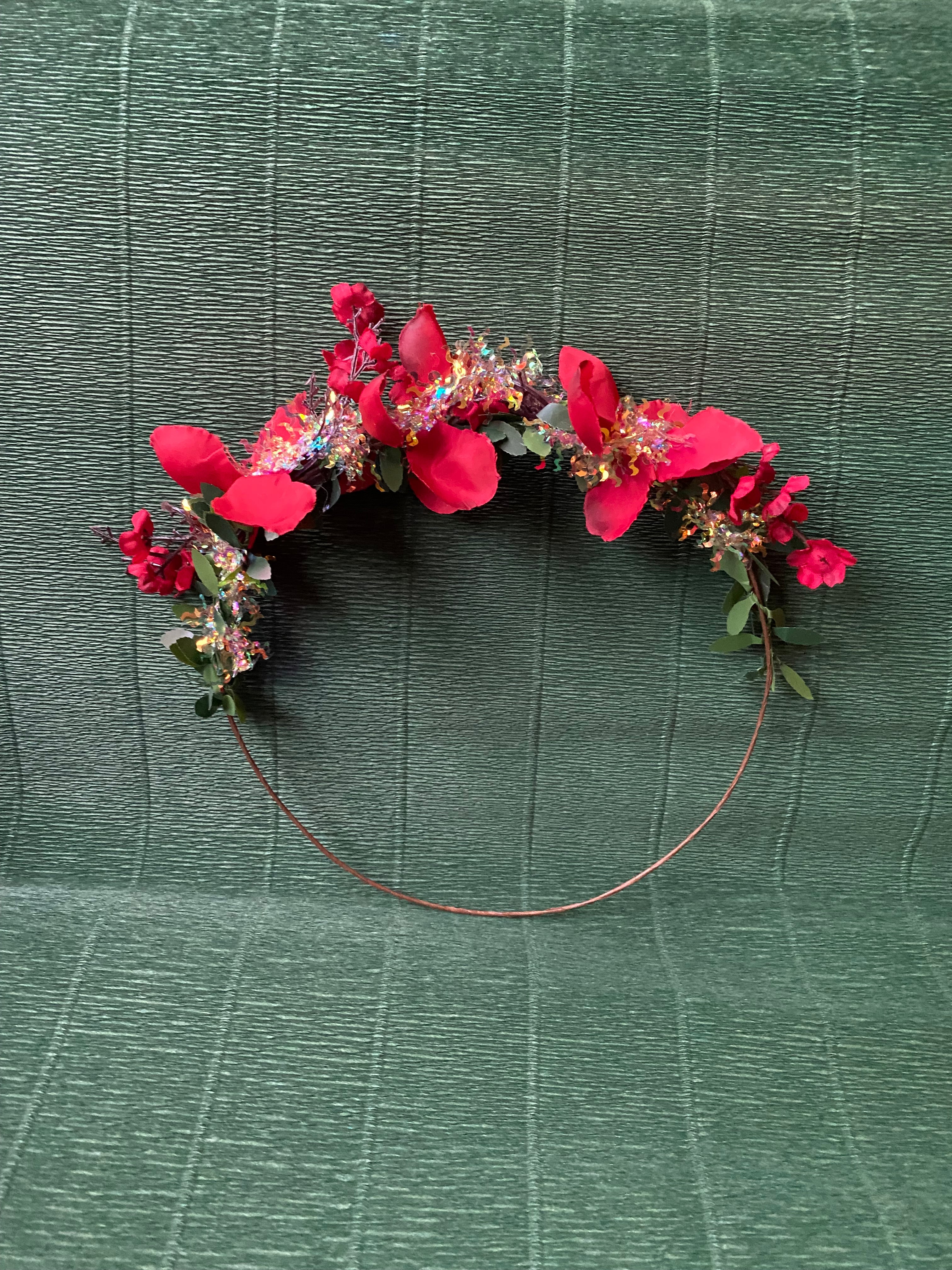 Winter Red & Sparkle Headband