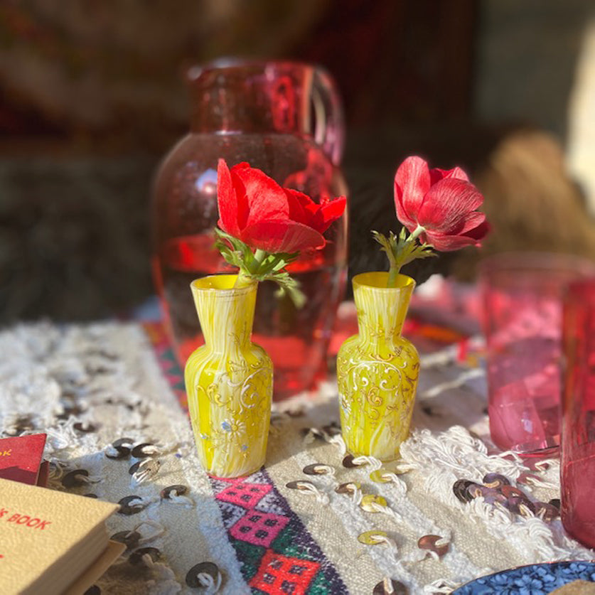 Antique Art Nouveau Period Bud Vases