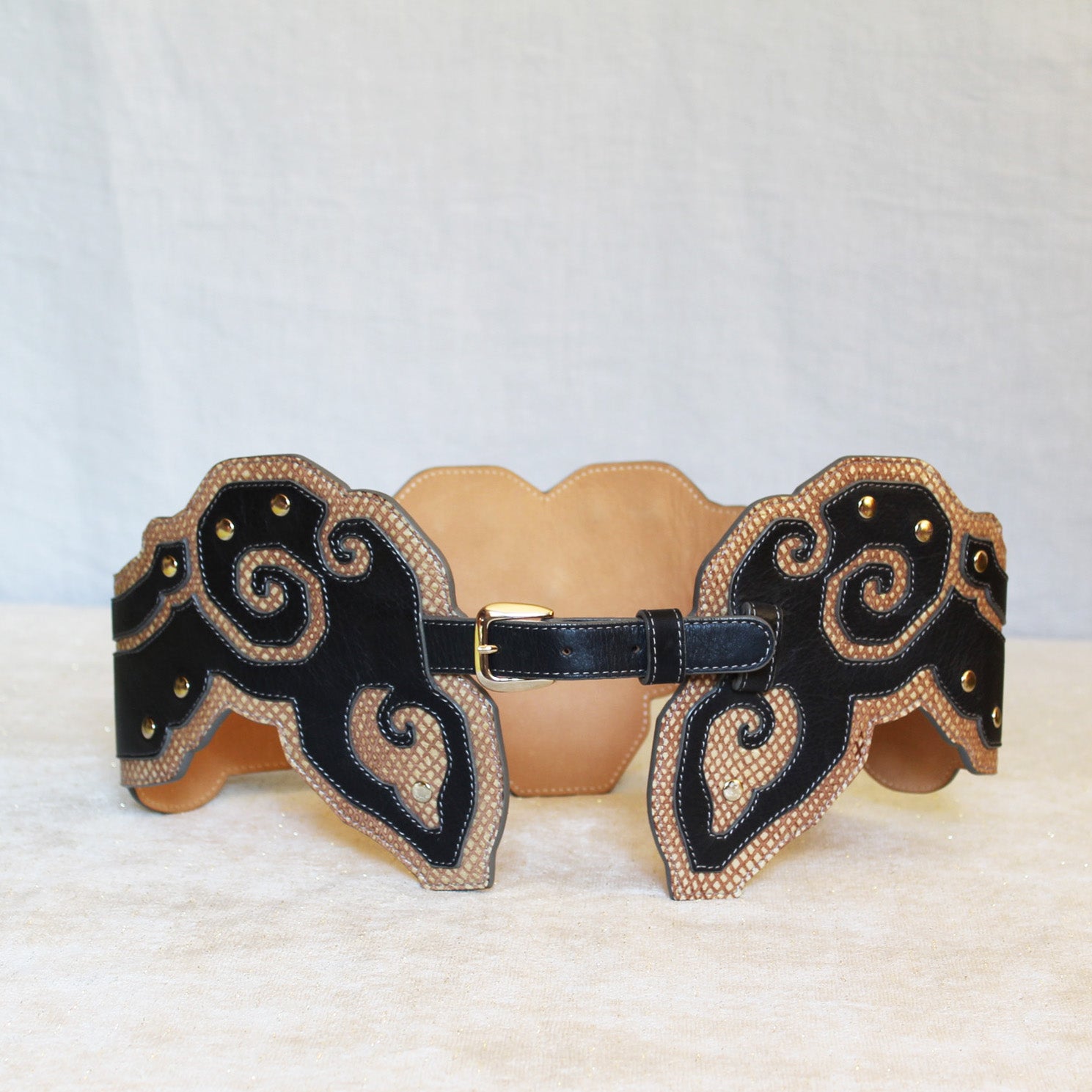 Temperley Black & Tan Leather Belt