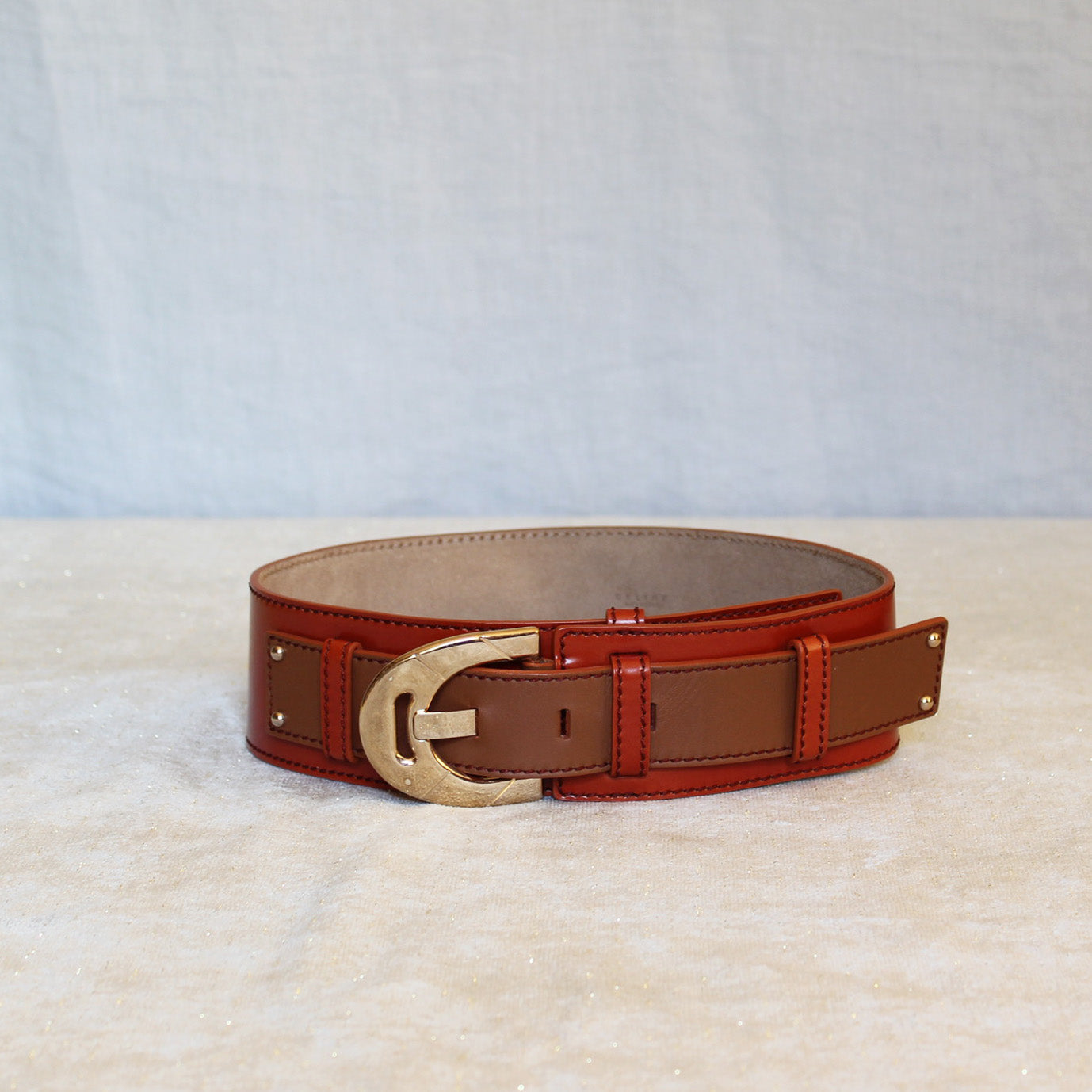 Celine Orange and brown belt