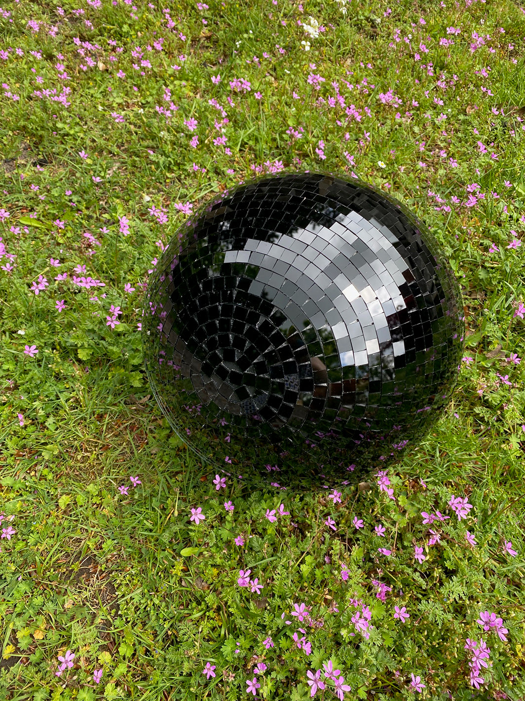 Black Glitter Mirror Disco Ball