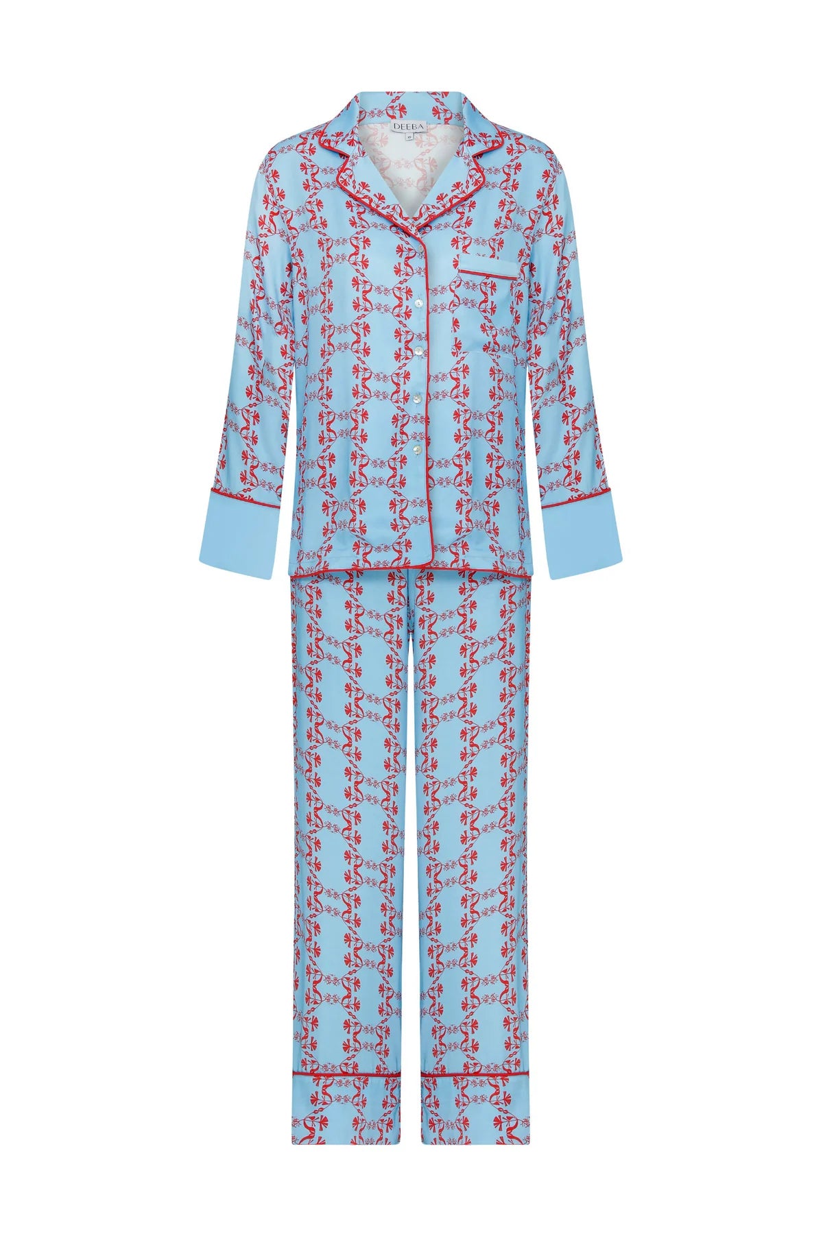 Coral Vegan Silk Pyjama Set