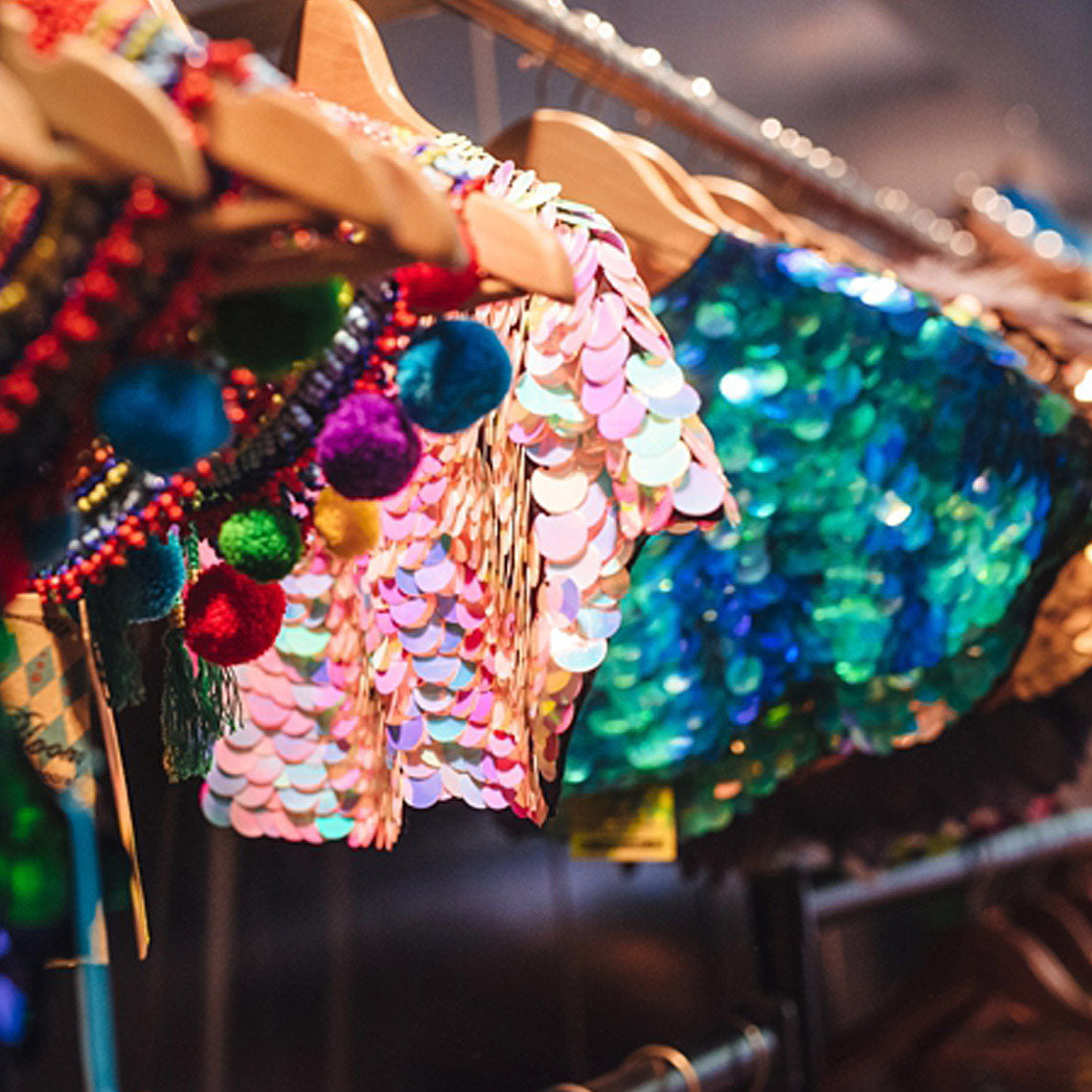 sequin cape