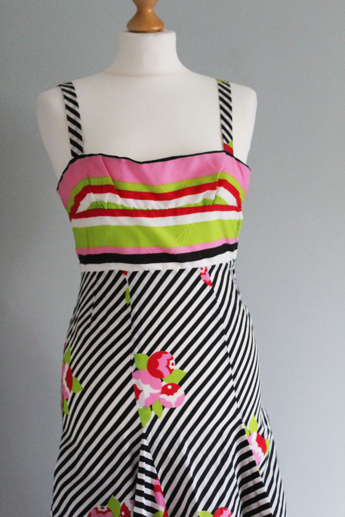 Frank Usher full length stripe dress