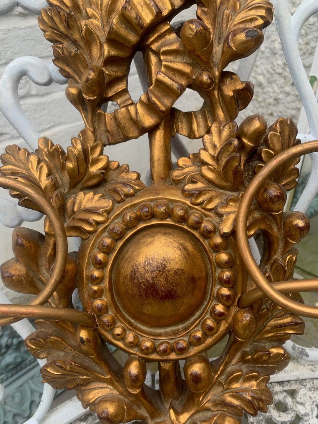 Vintage Gilded French Pair of Candelabra