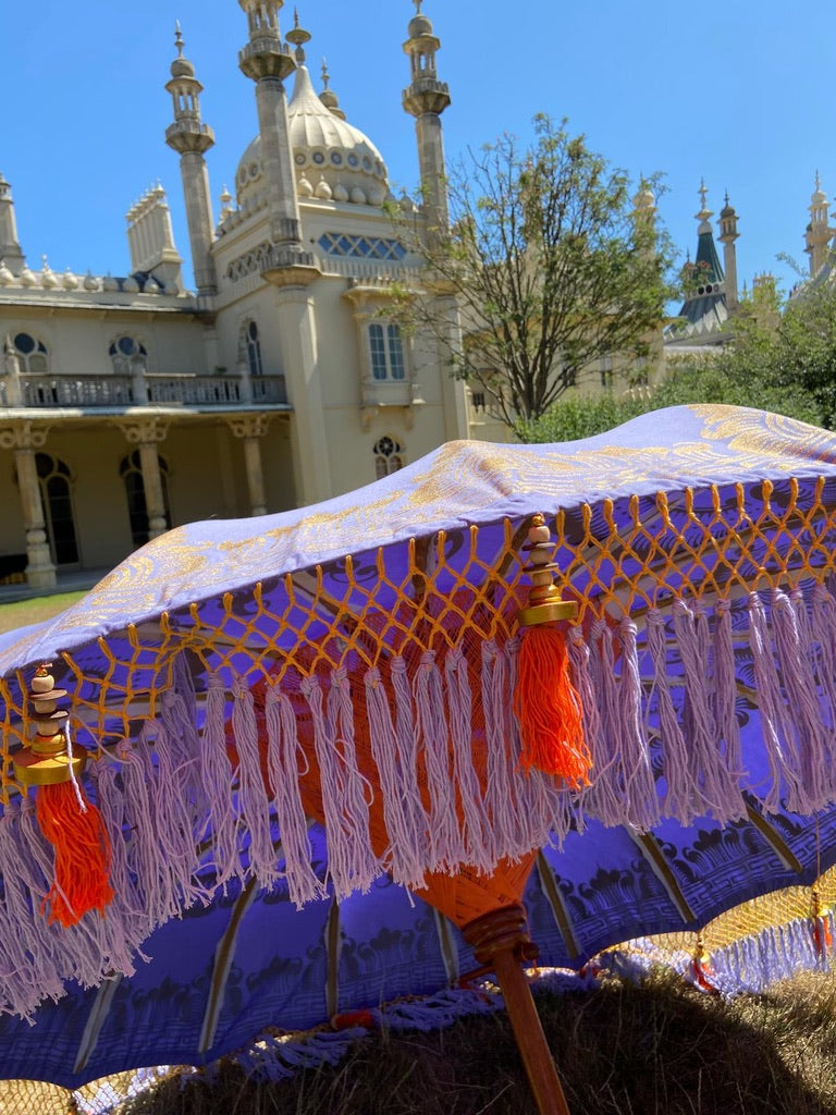 Lavender, Tangerine, & Gold Nirvana - Balinese Parasol