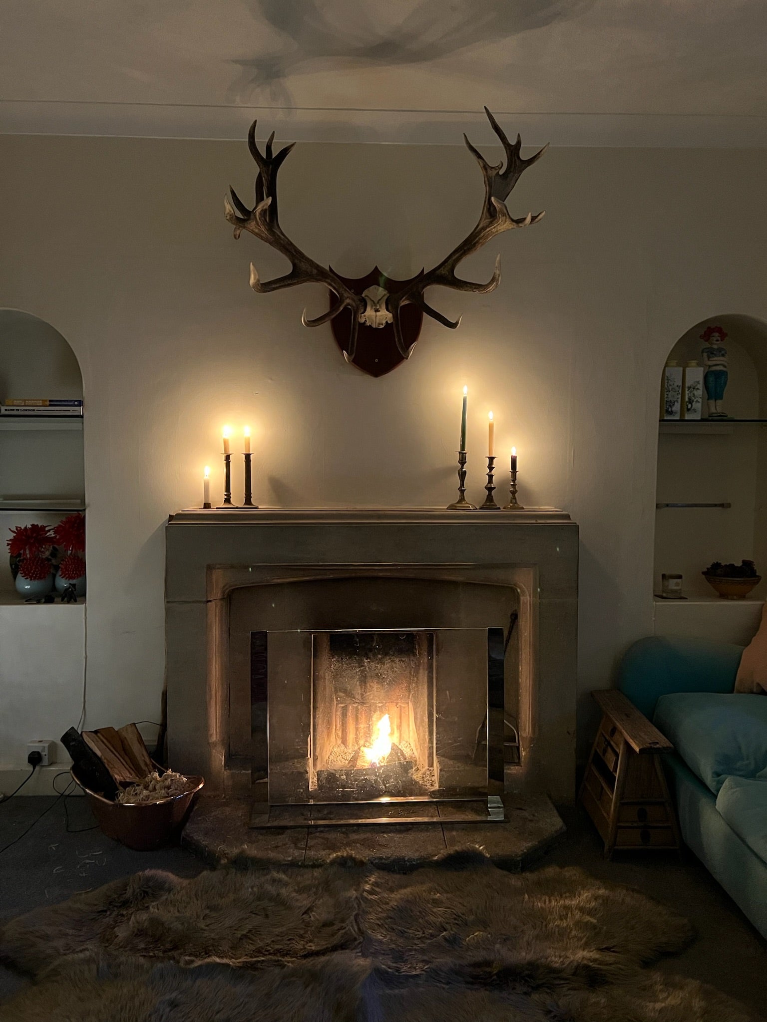 Mounted Red Deer Monarch Antlers 25 Point