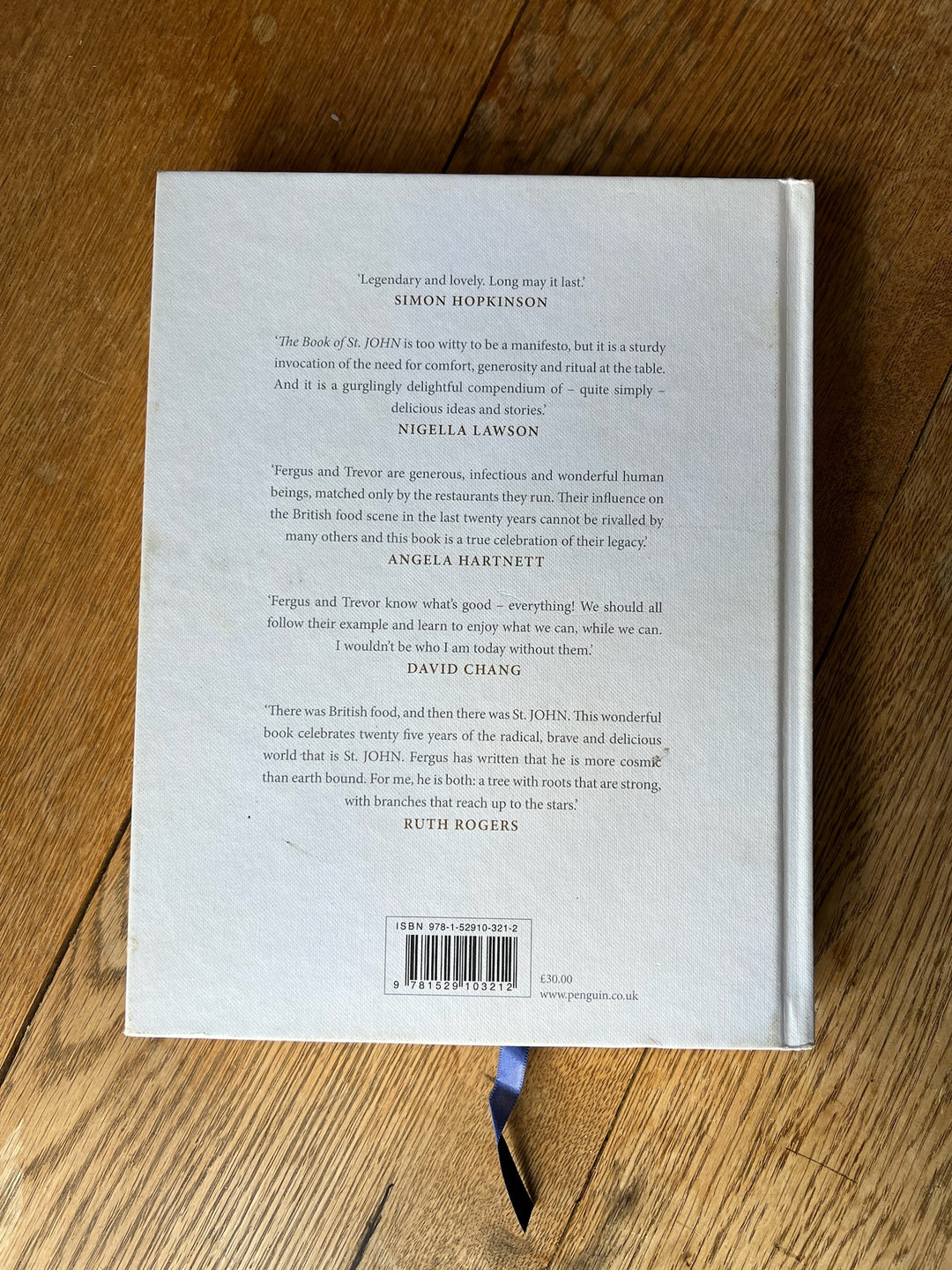 “THE BOOK OF St JOHN” Fergus Henderson &amp; Trevor Gulliver