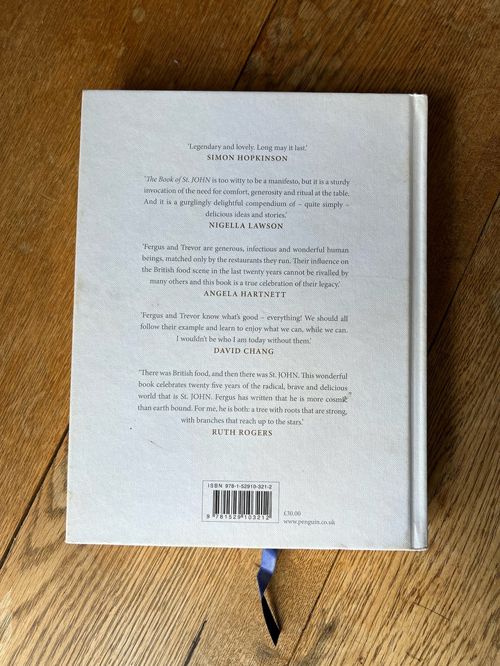 “THE BOOK OF St JOHN” Fergus Henderson &amp; Trevor Gulliver