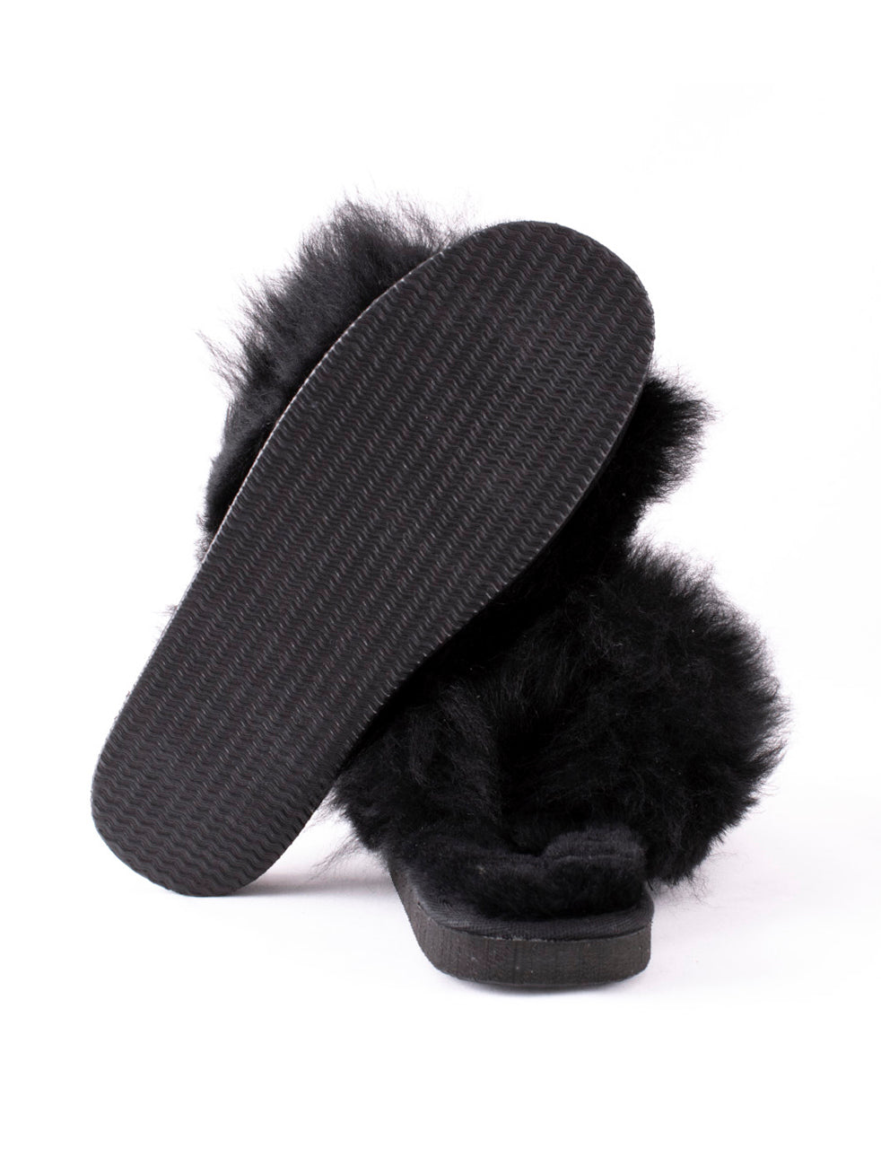 Tessan Sheepskin Slipper - Black